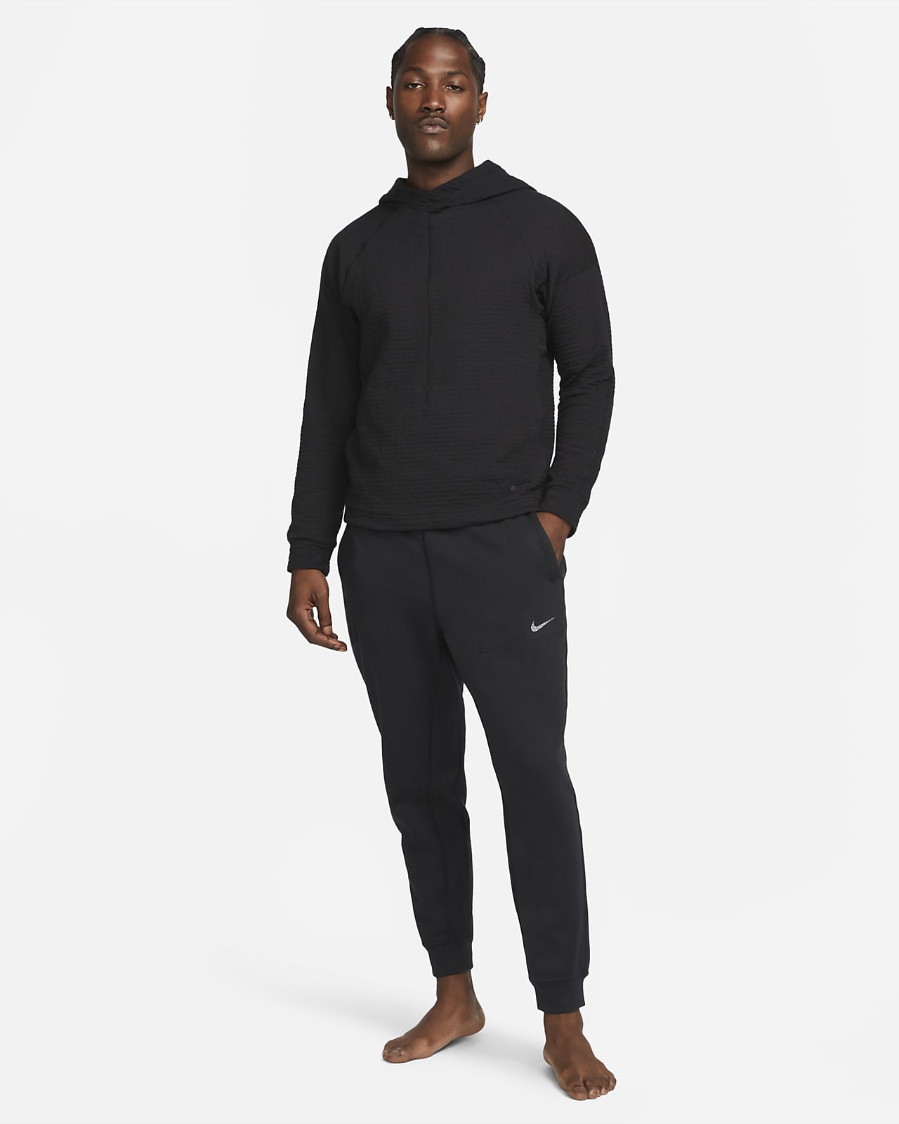 Nike Yoga Dri-FIT split-detail t-shirt in black