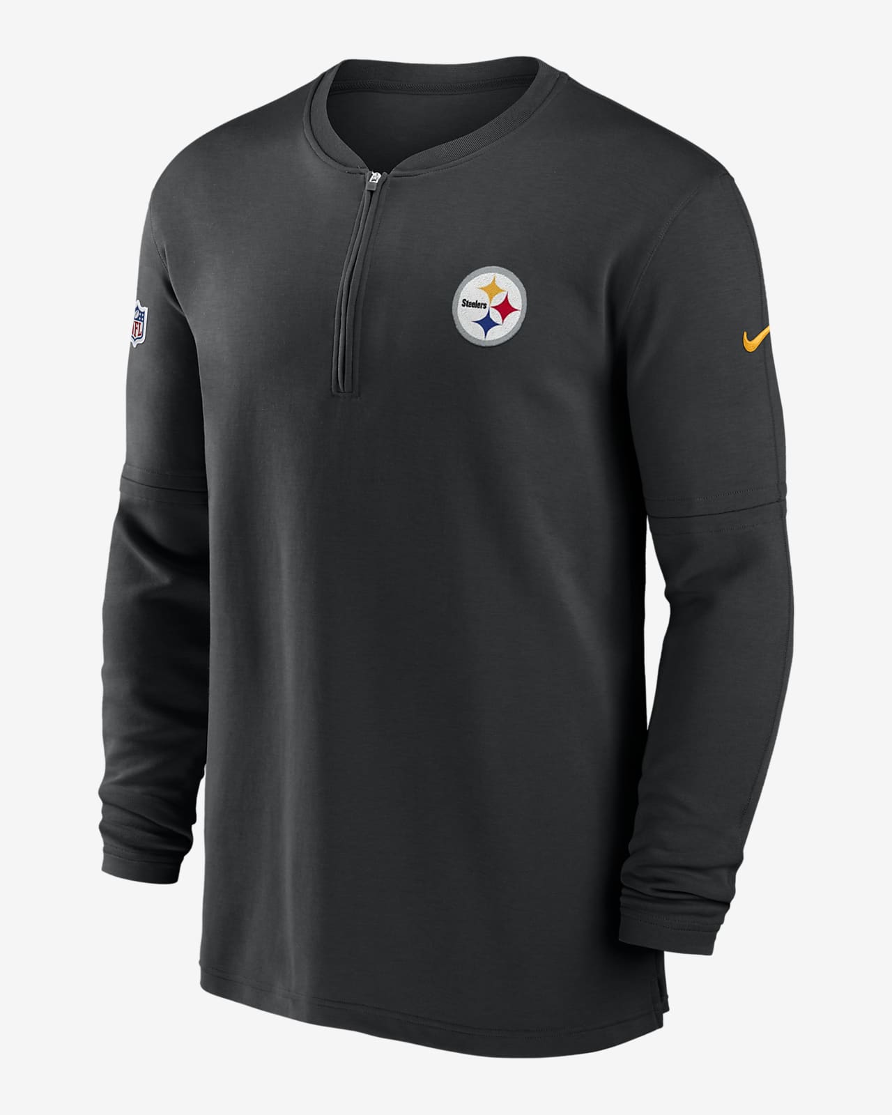 Pittsburgh Steelers Sideline Men’s Nike Dri-FIT NFL 1/2-Zip Long-Sleeve Top