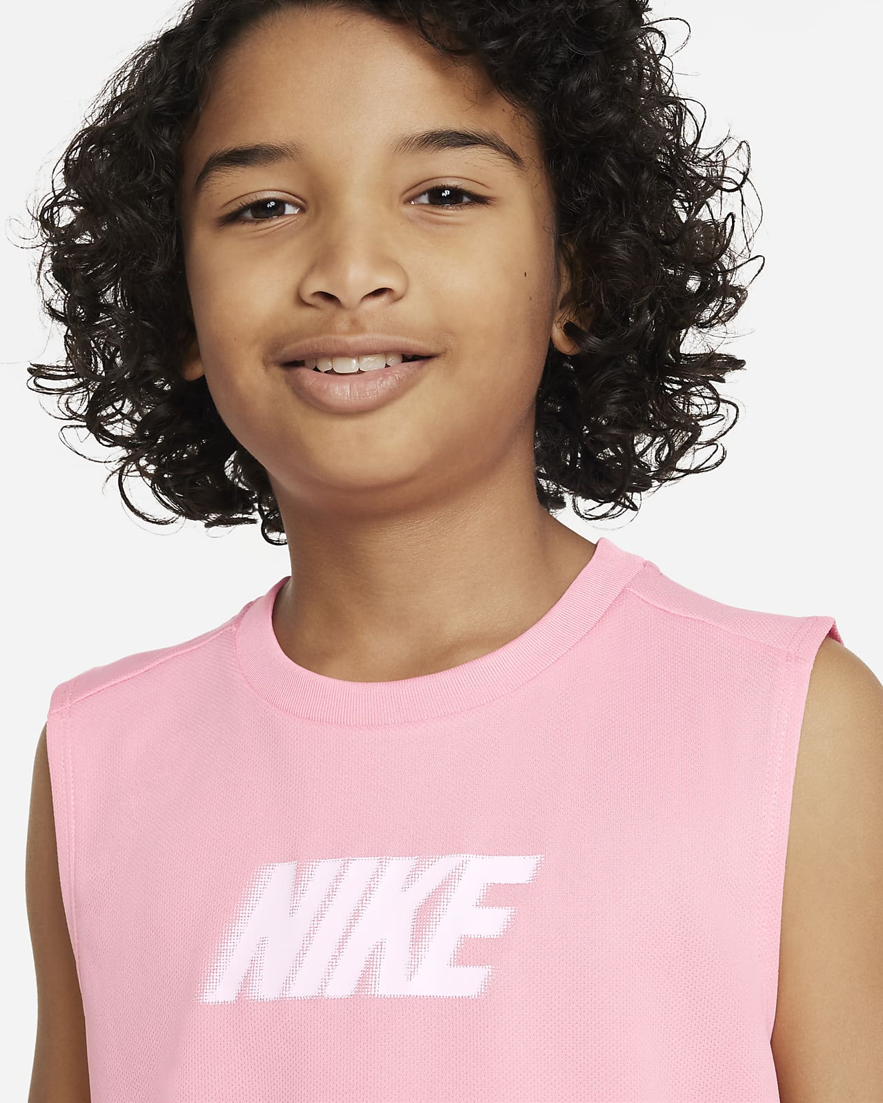 Nike Dri-FIT Multi+ Big Kids' (Boys') Printed Training Top.