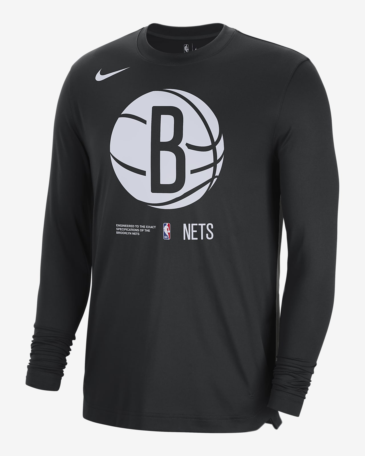 Haut à manches longues Nike Dri-FIT NBA Brooklyn Nets pour Homme
