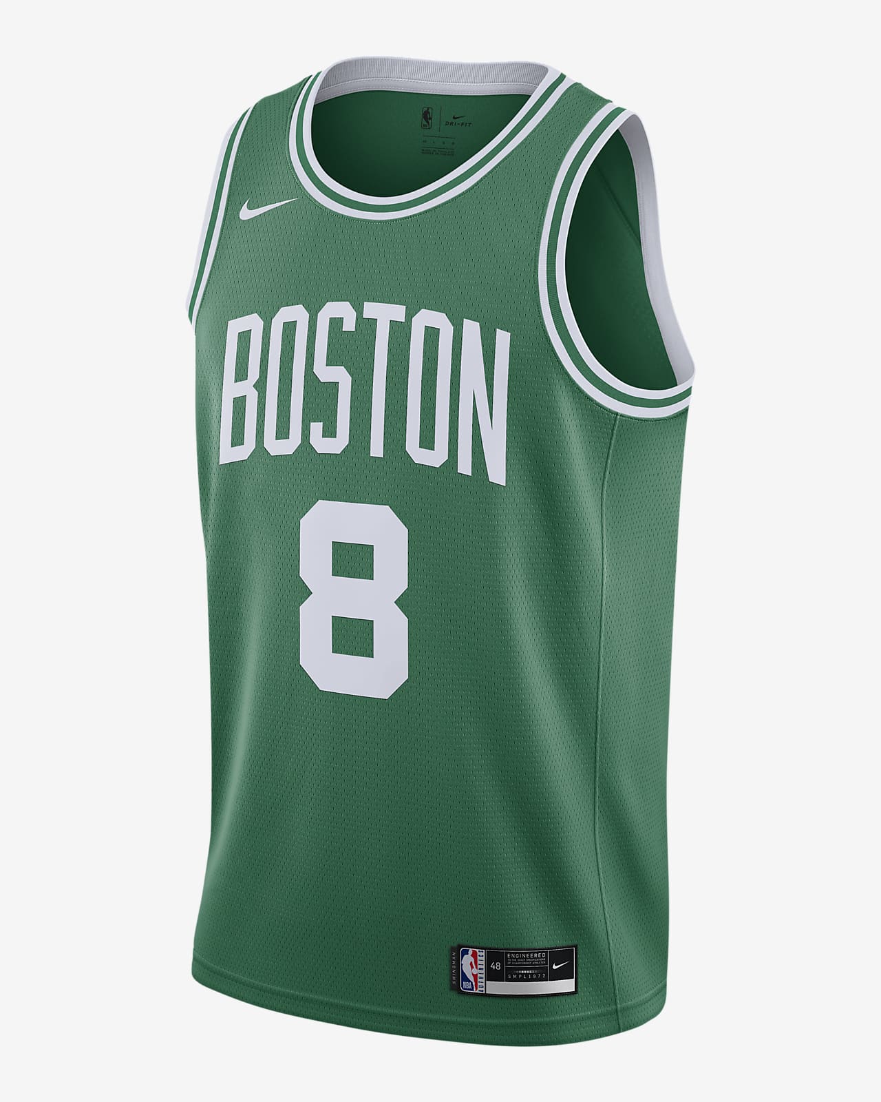white and green celtics jersey