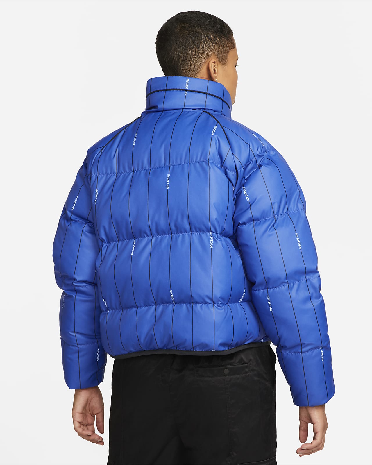 electric blue puffer jacket