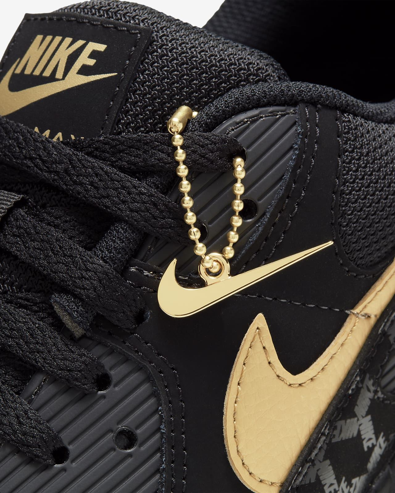 nike air max 90 mens black and gold