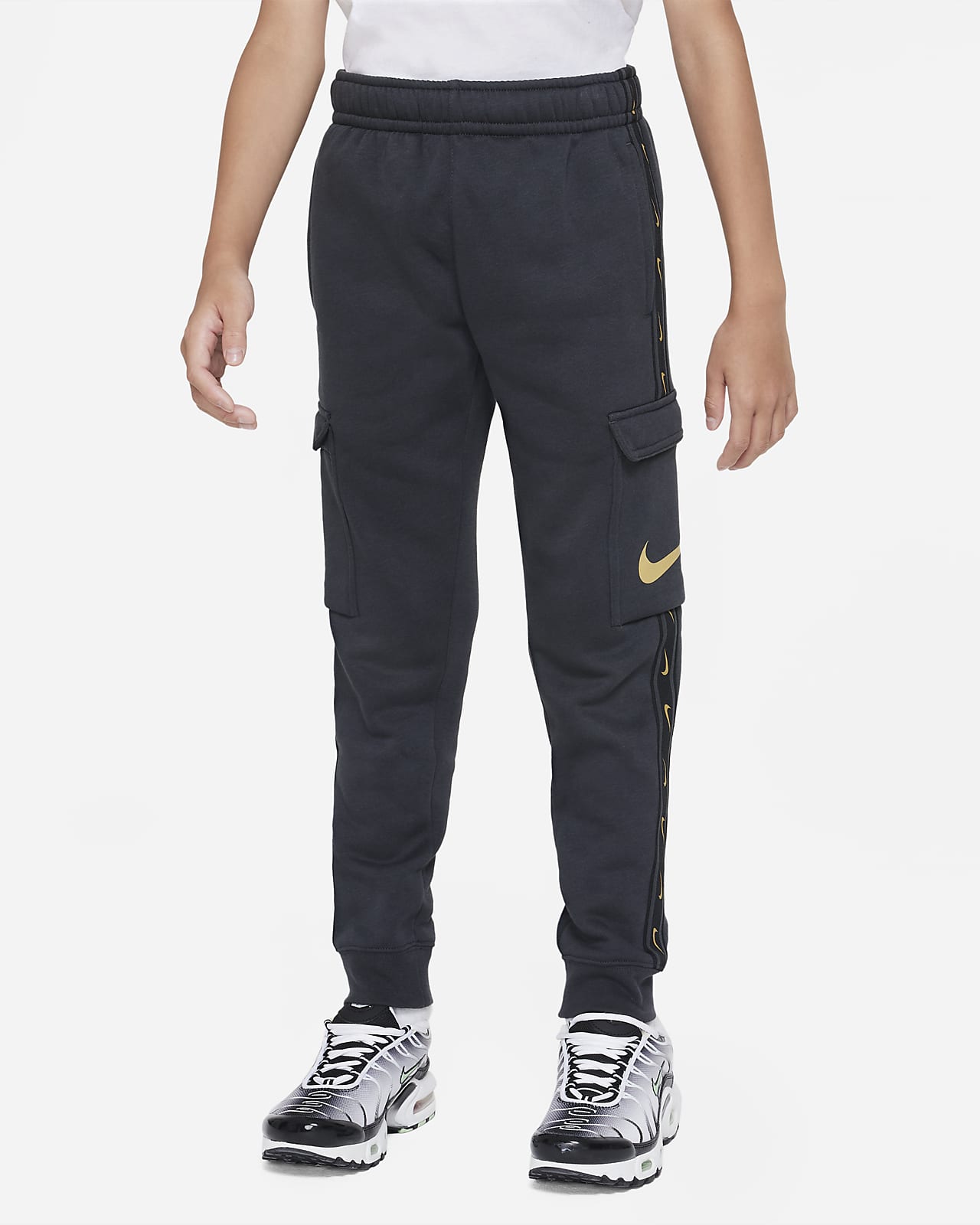 Cargobyxor Nike Sportswear Repeat i fleece för ungdom (killar)