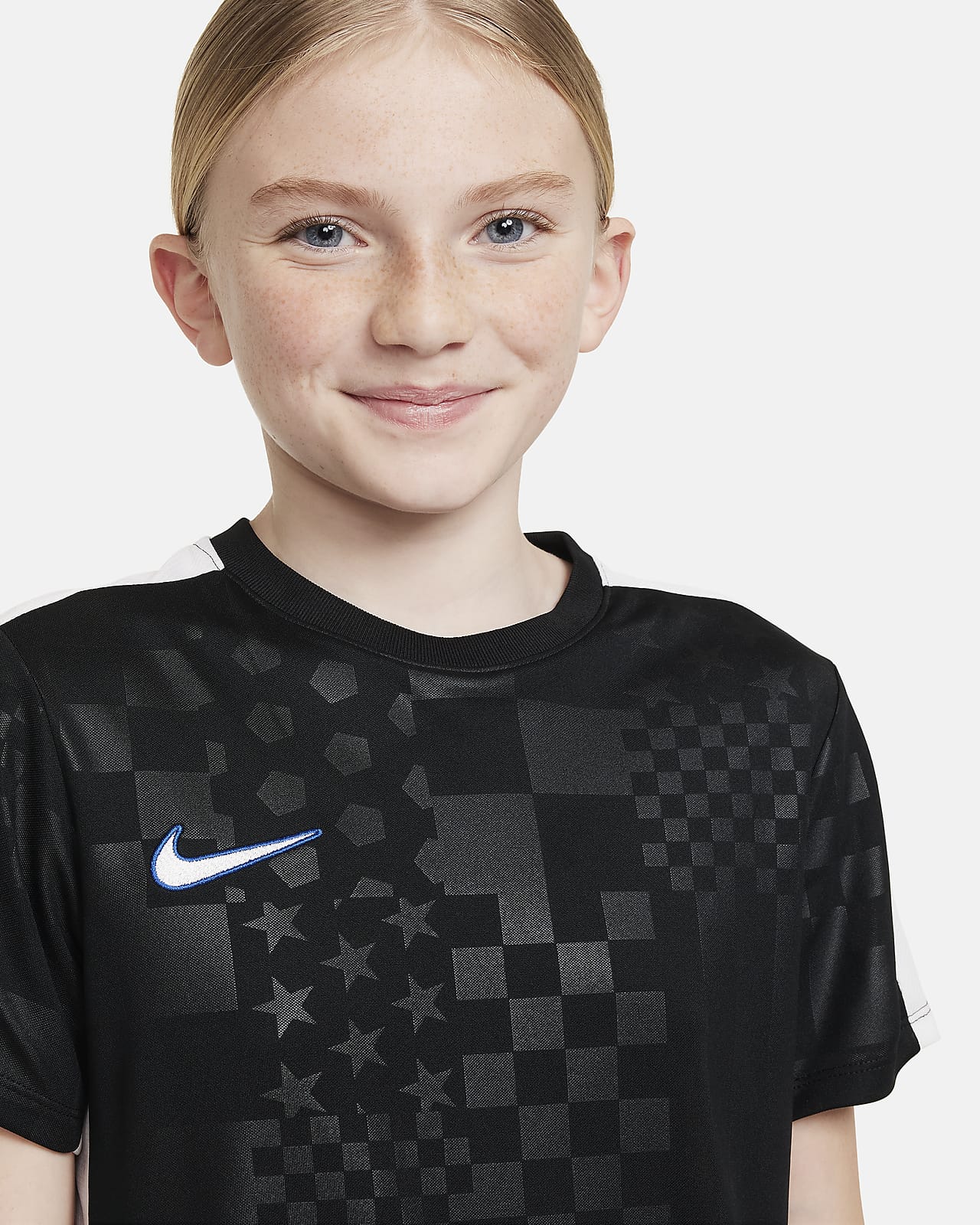 Nike Academy Short-Sleeve Soccer Big Kids\' Top. Dri-FIT