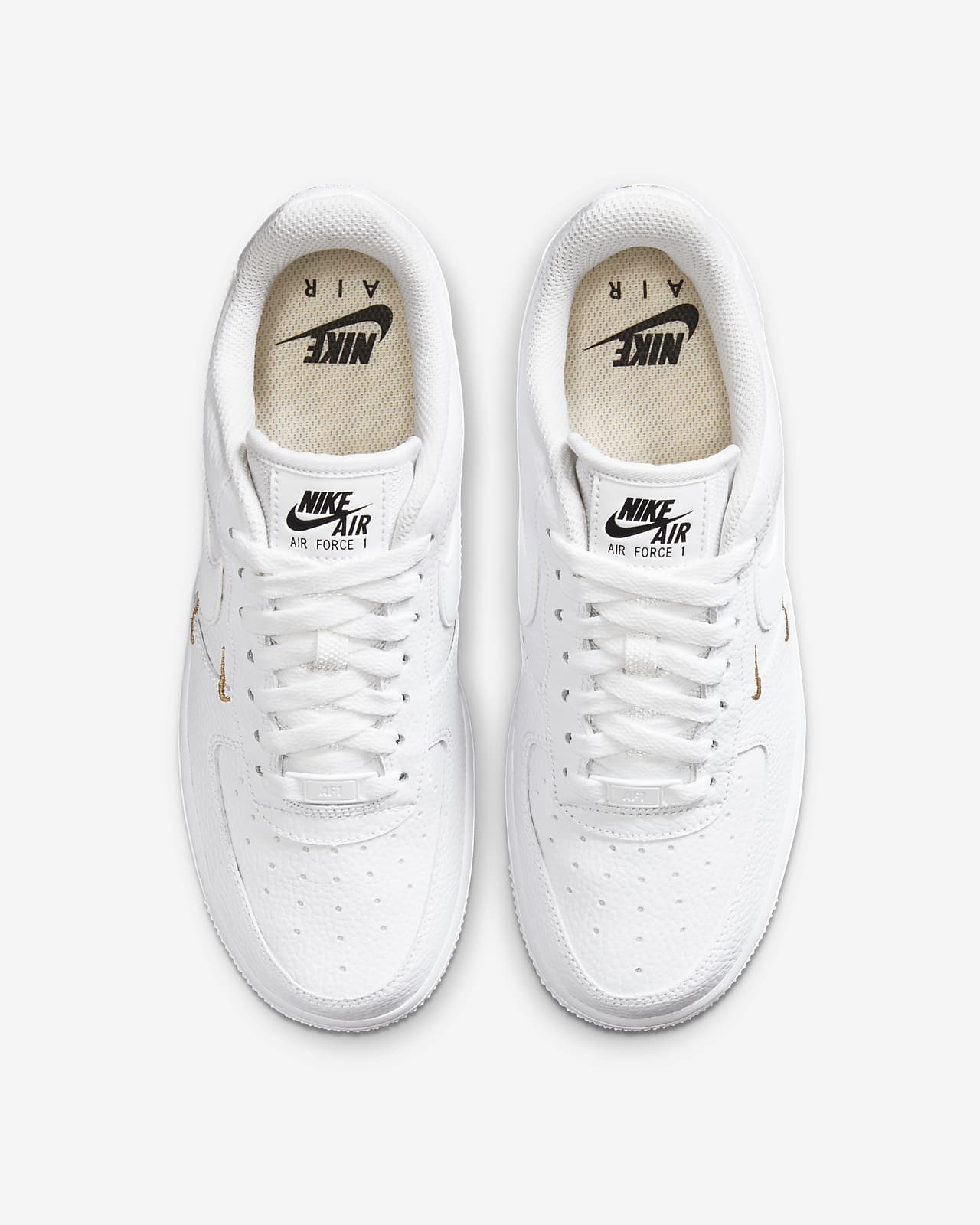 nike air force 1 07 women's white and gold