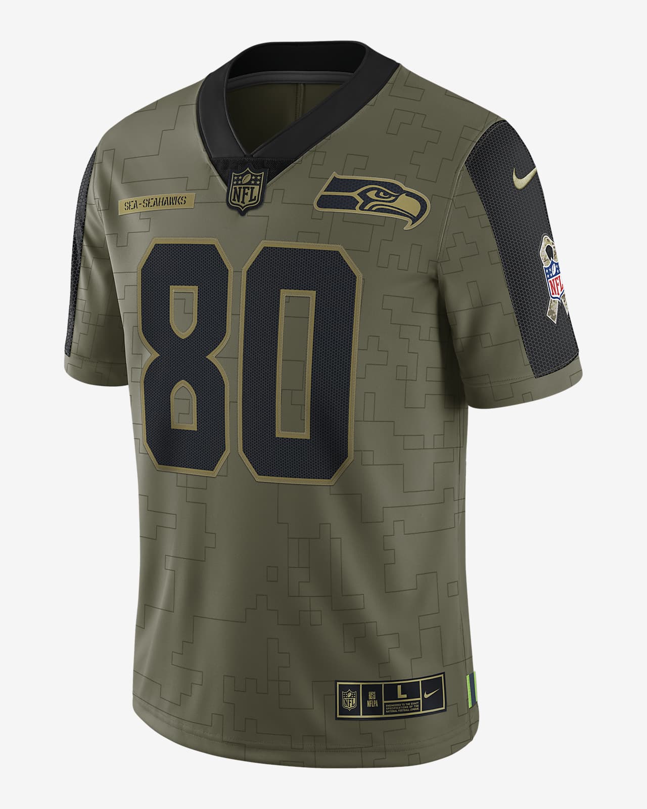 NFL Seattle Seahawks Salute to Service (Steve Largent) Men's Limited Football Jersey
