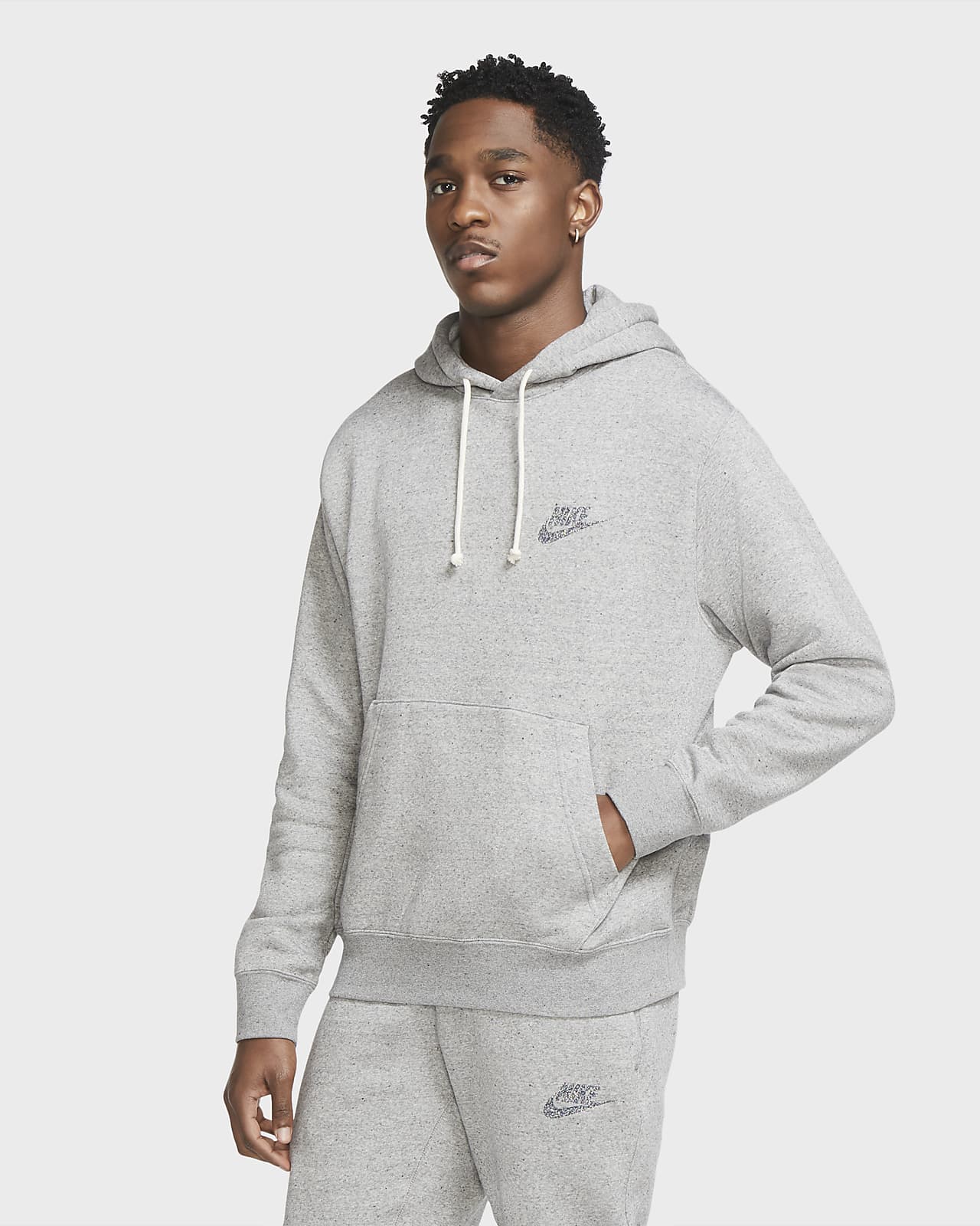 nike sportswear grey hoodie