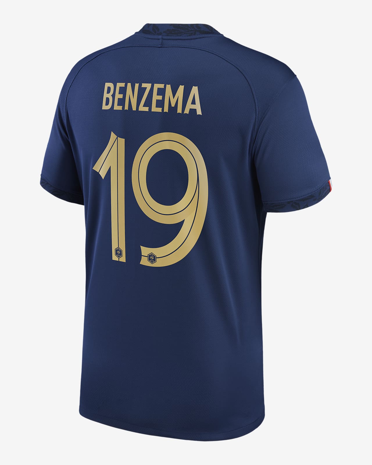 France No10 Benzema Home Long Sleeves Soccer Country Jersey