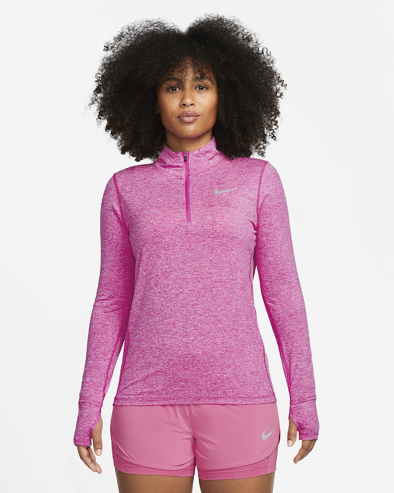 Nike zip running on sale top