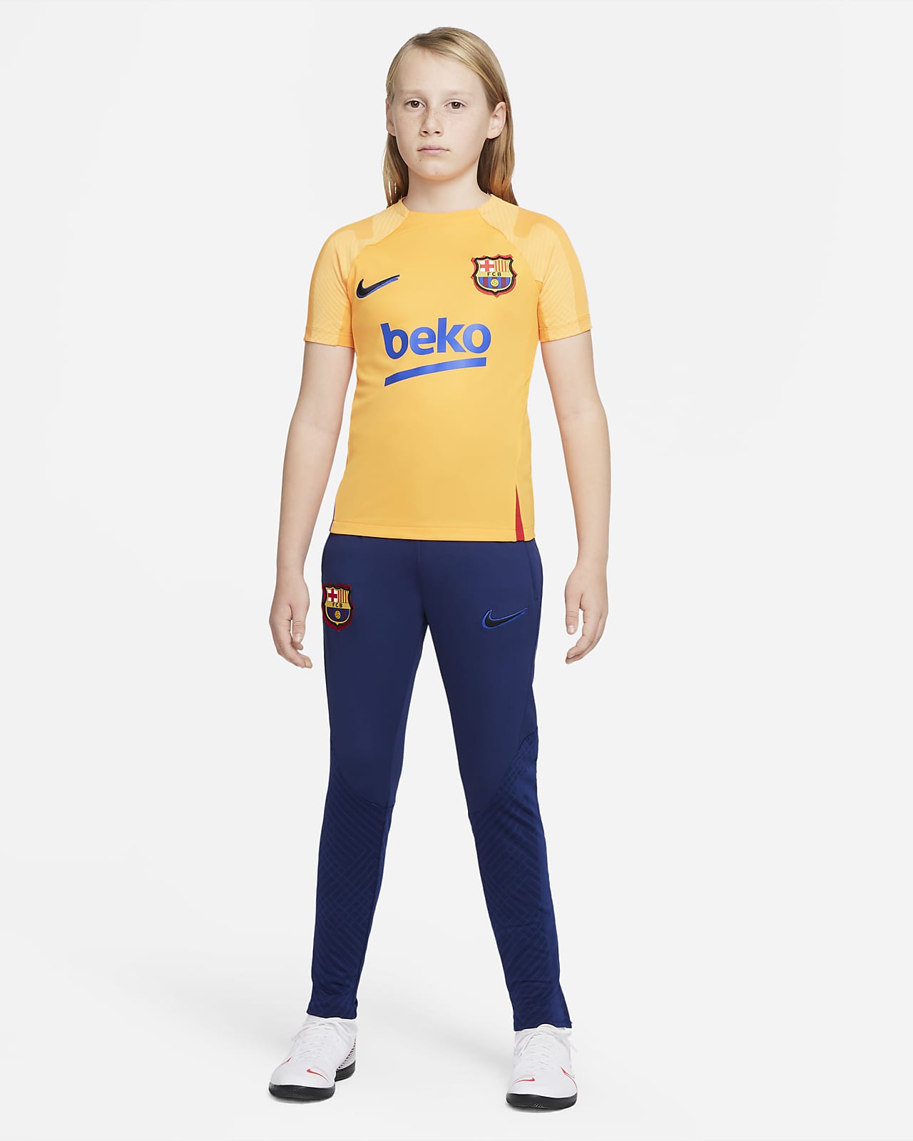 Pantaloni da calcio Nike Dri-FIT F.C. Barcelona Strike - Ragazzi. Nike CH