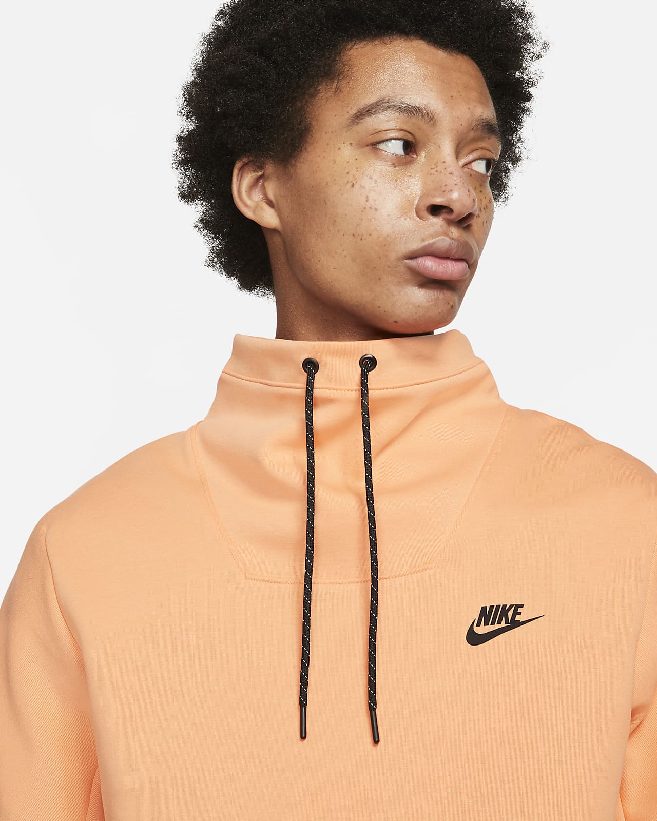Nike Sweatshirt NSW Tech Fleece Orange/Black | ubicaciondepersonas.cdmx ...