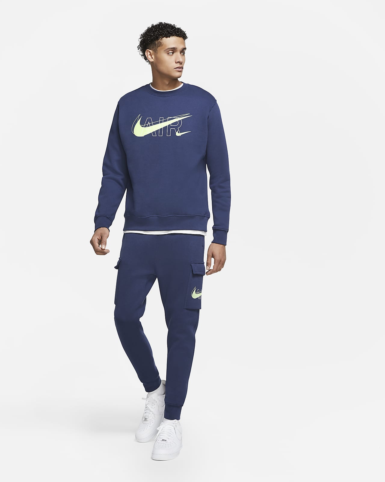 nike sportswear men's fleece crew