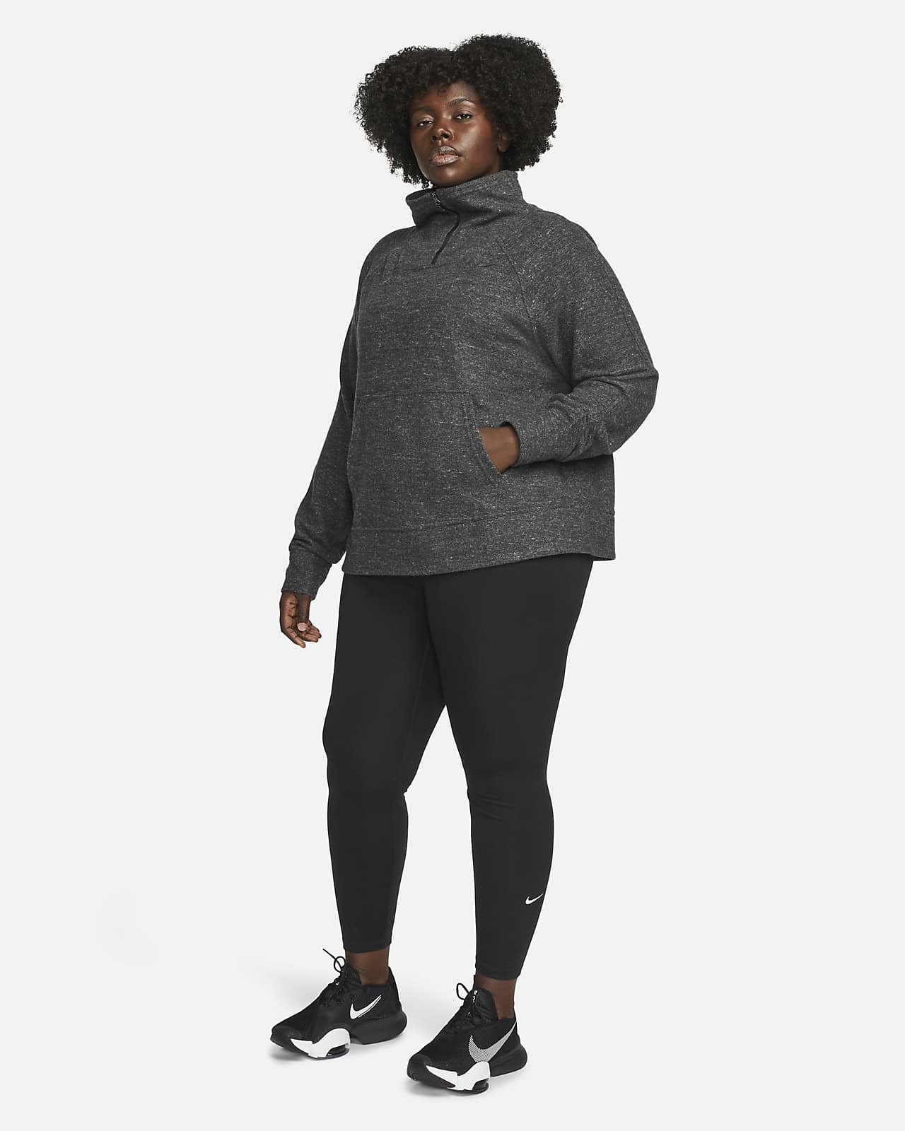 Playera de entrenamiento de medio cierre para mujer Nike Therma-FIT (talla  grande). Nike.com