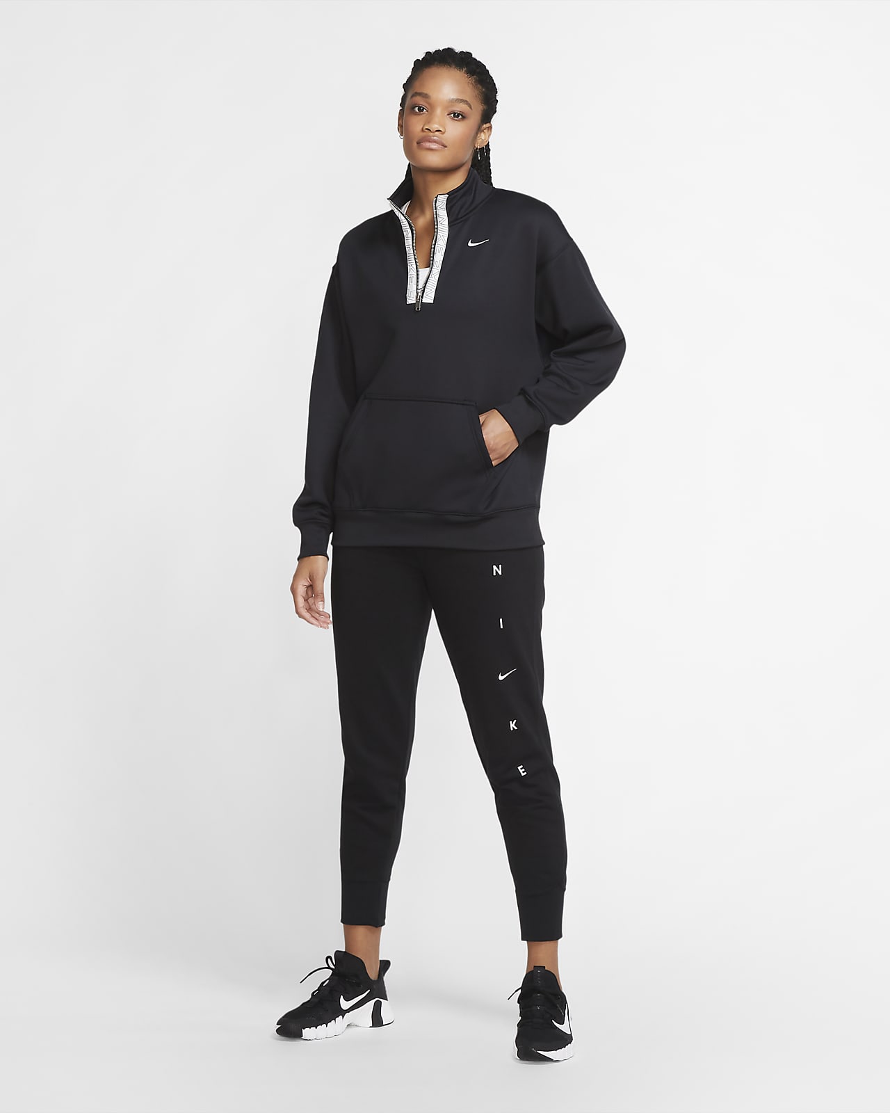 women's nike therma oversized training crew