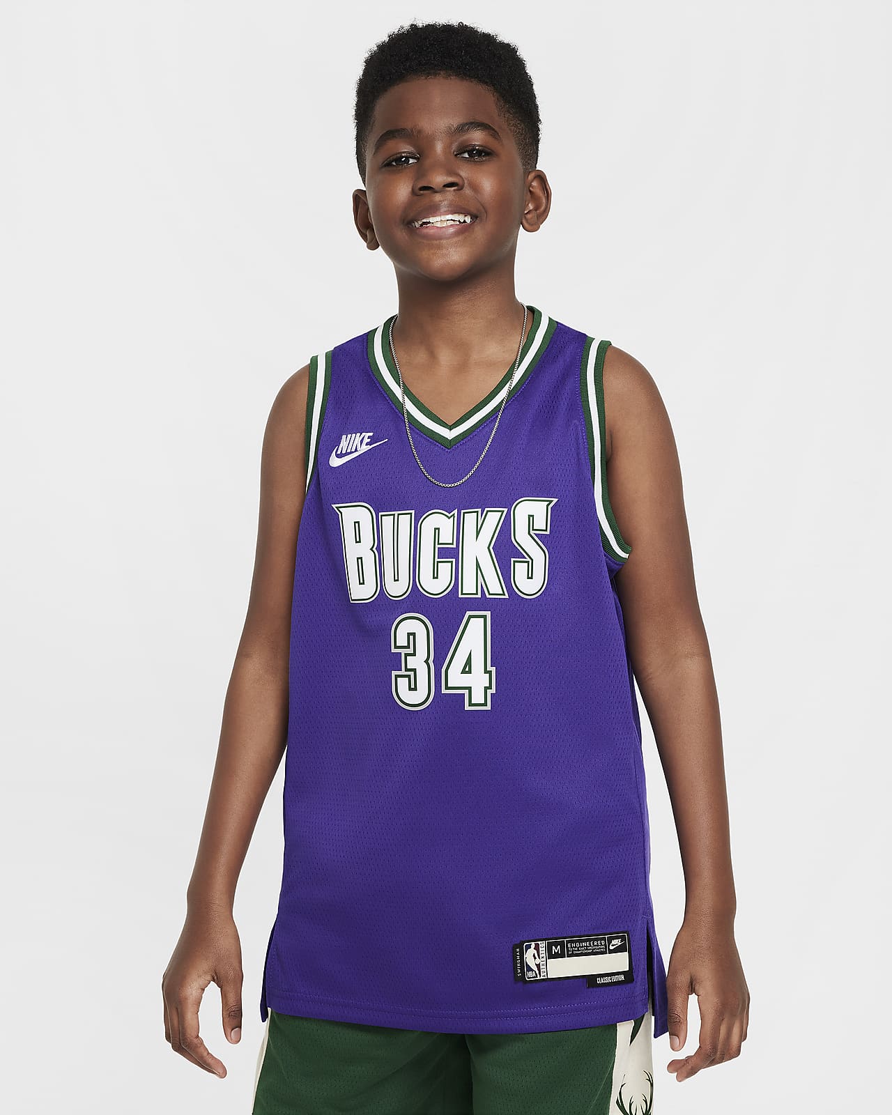 Maglia Giannis Antetokounmpo Milwaukee Bucks Nike Dri-FIT Swingman NBA – Ragazzi