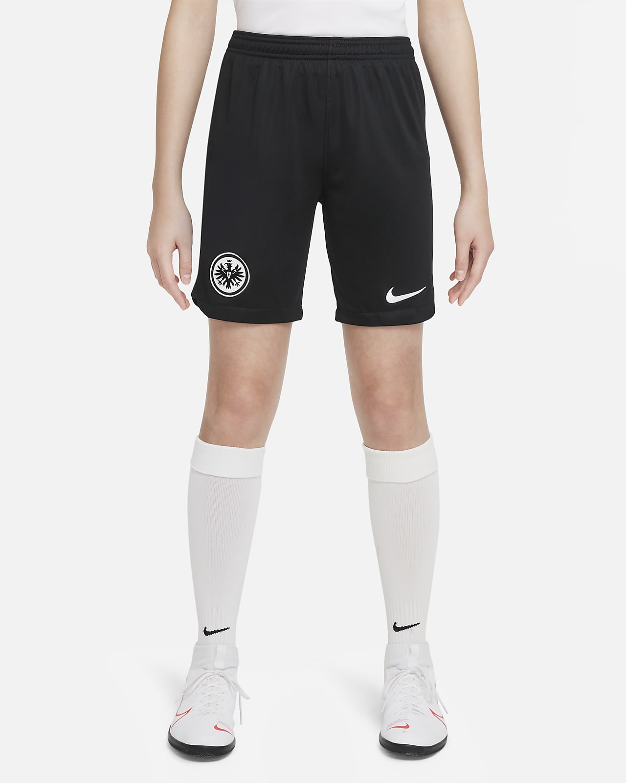 Spodenki piłkarskie dla dużych dzieci Eintracht Frankfurt 2022/23 Stadium (wersja domowa) Nike Dri-FIT