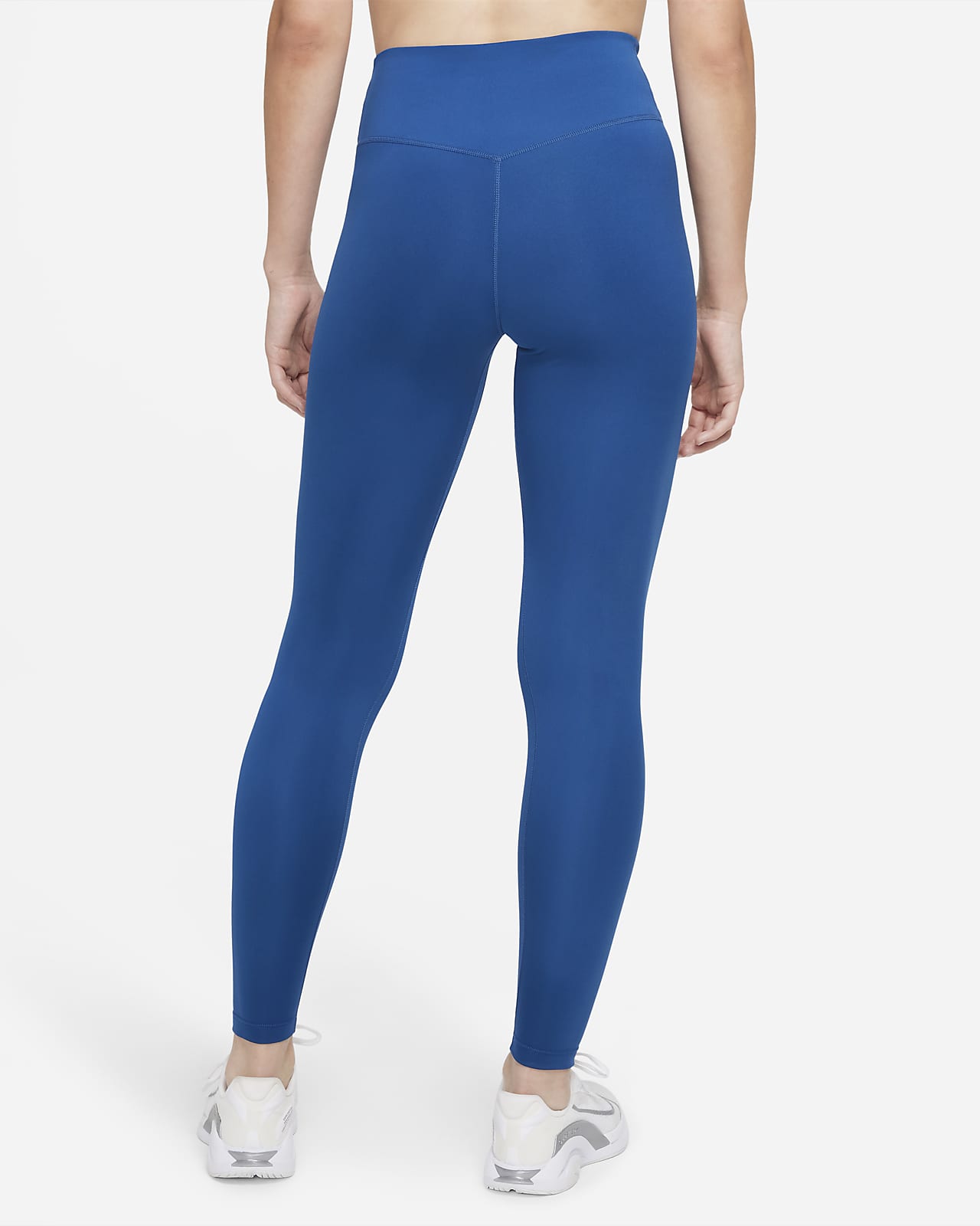 Nike One Women Navy/Curry/Brush Mid-Rise Color-Block Leggings