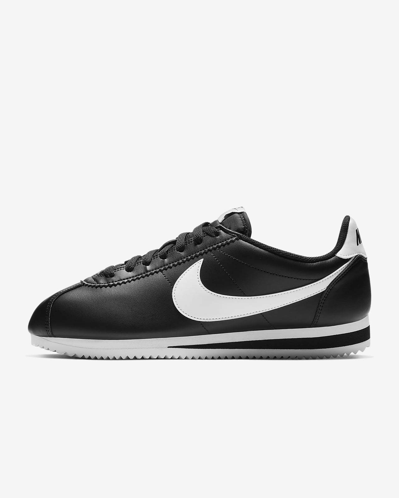 nike cortez black and white womens