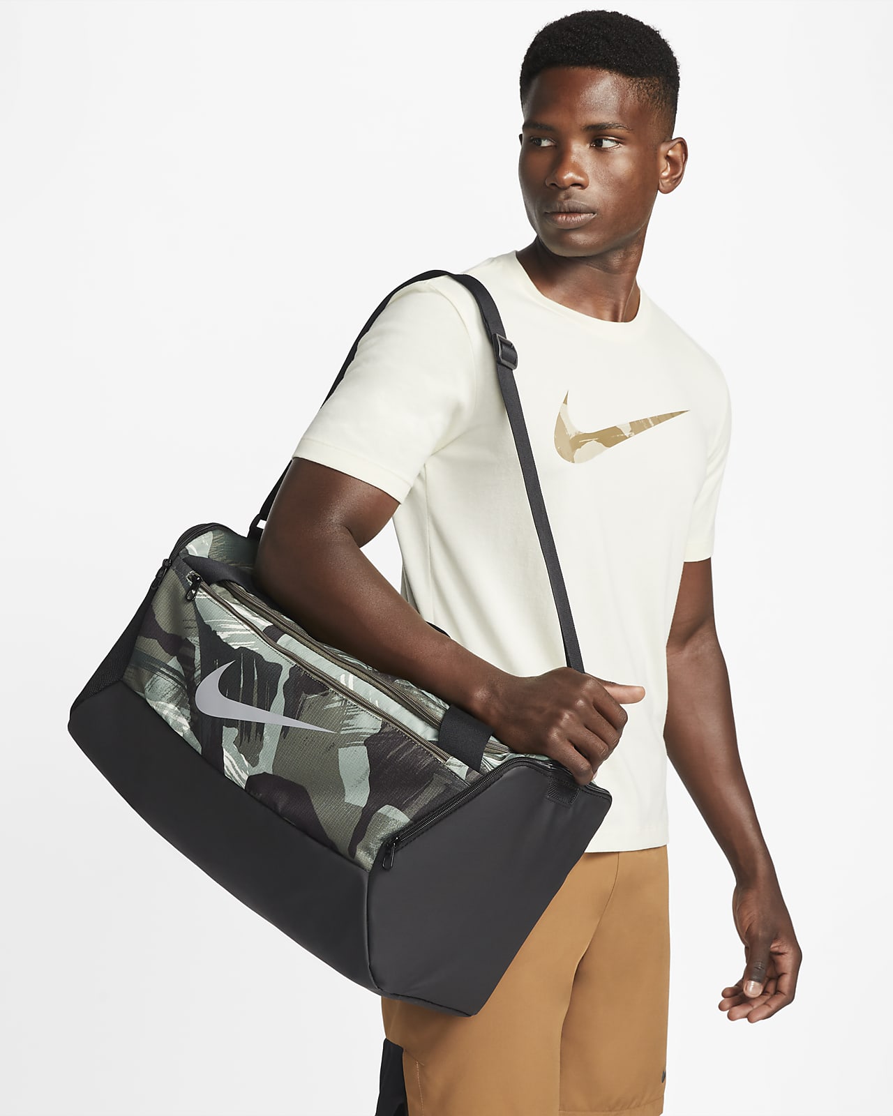 Nike Brasilia Printed Training Duffel Bag (Small, 41L)