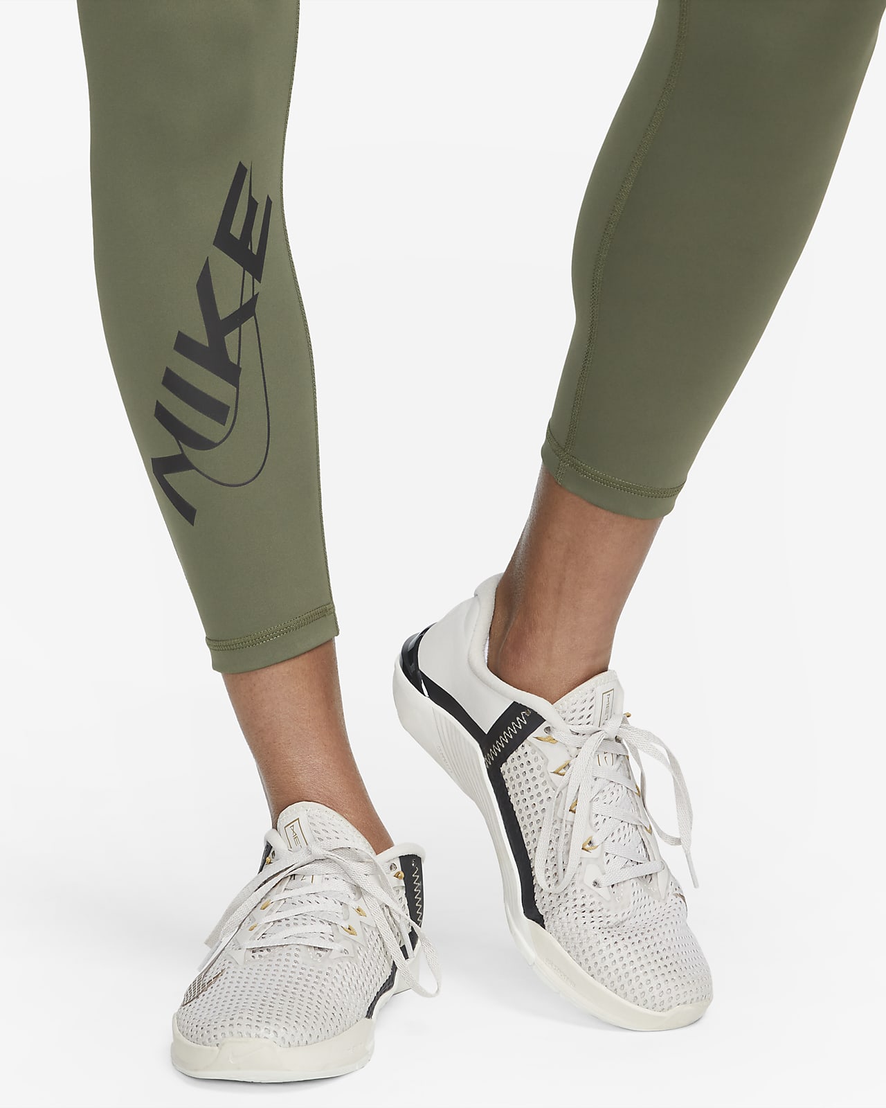 Women's Nike One Icon Clash Graphic Mid-Rise 7/8 Leggings XS Fire