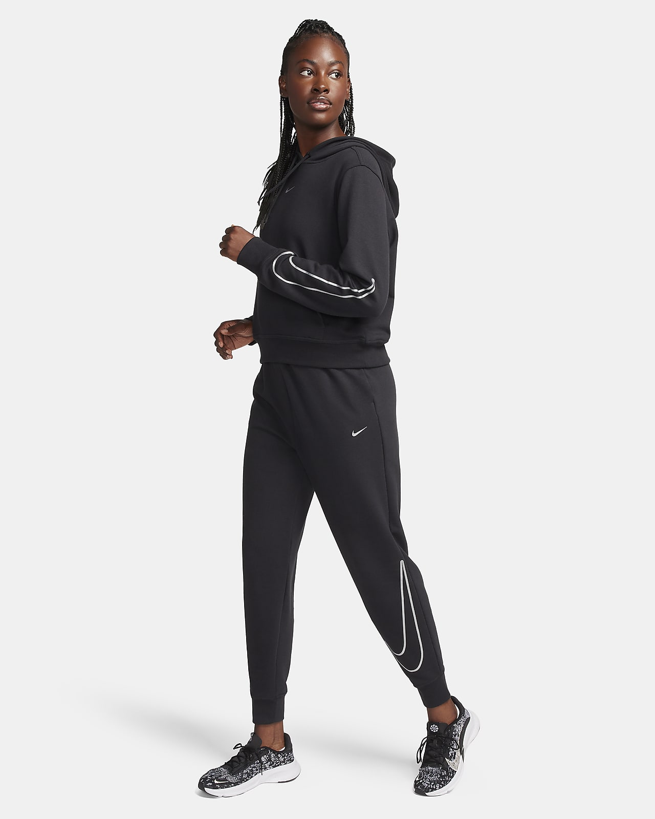 Nike Dri-FIT One Women\'s French Terry Graphic Hoodie.