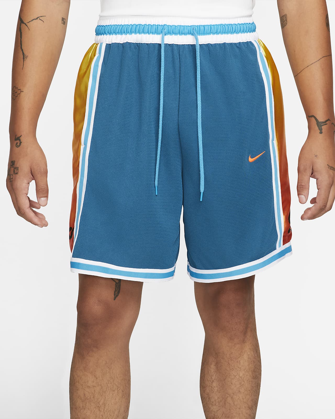 Nike Men's Dri-FIT DNA+ Stories Blue Basketball Shorts - Hibbett