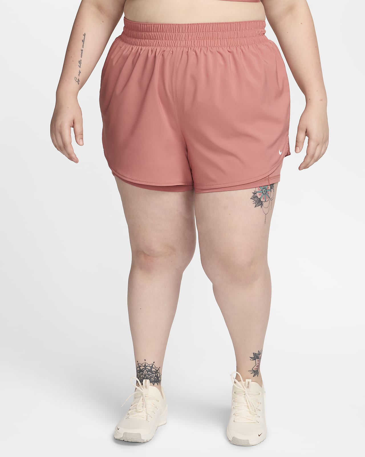Nike Dri-FIT One Women's High-Waisted 3" 2-in-1 Shorts (Plus Size)