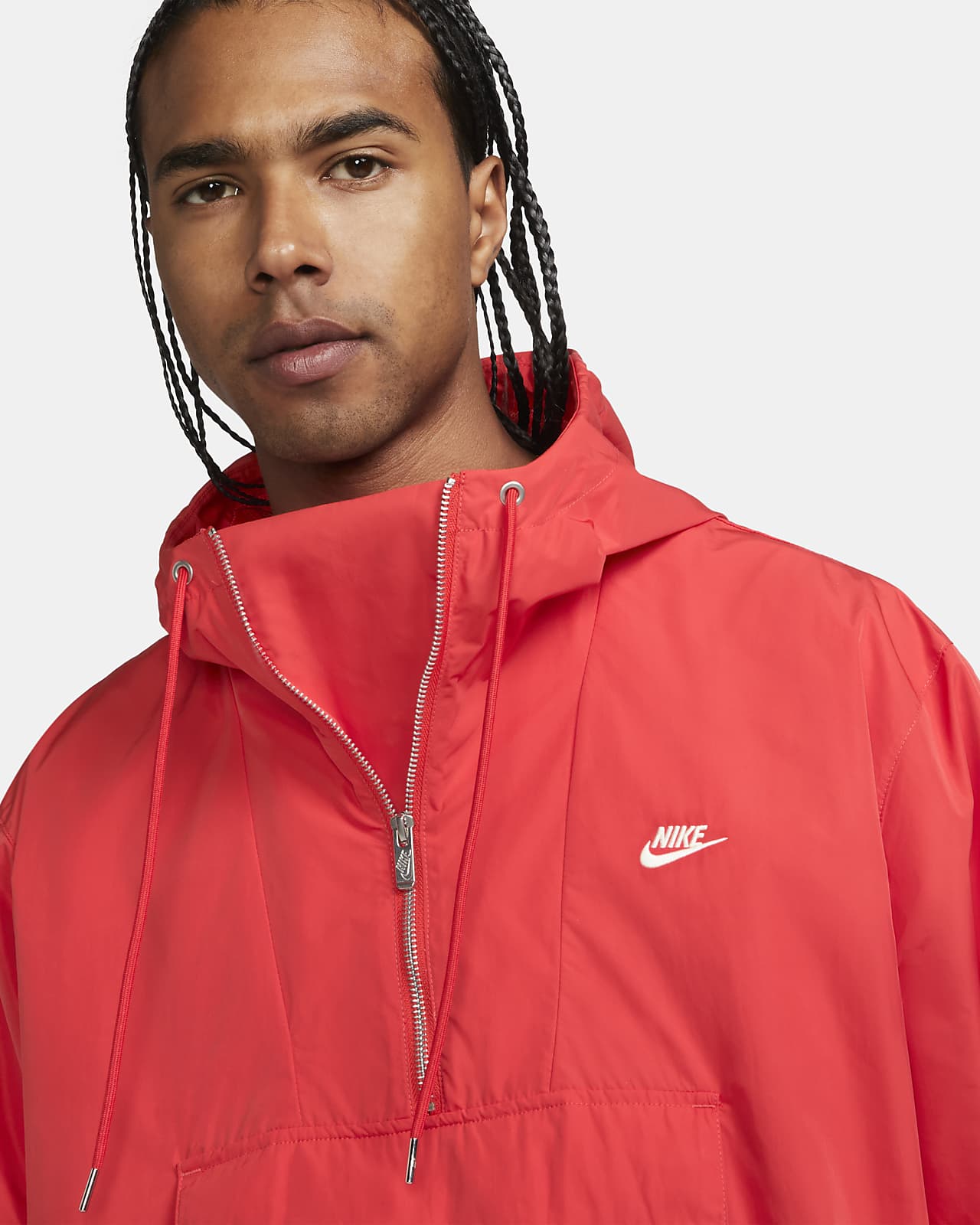 nike anorak red