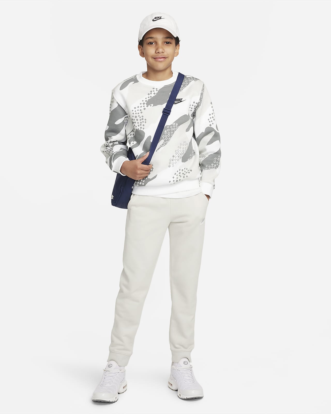 Nike Sportswear Club Fleece Big Kids\' Sweatshirt.