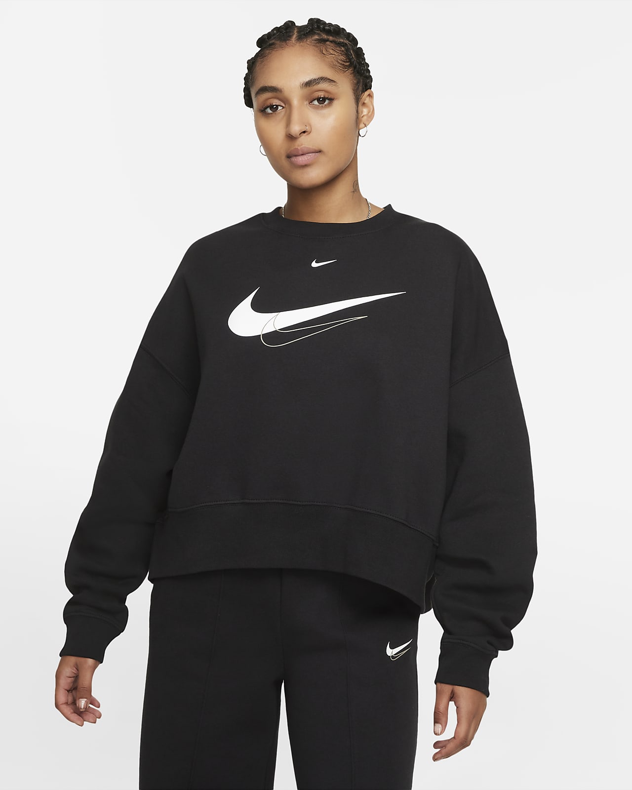 Nike Sportswear Sudadera corta de tejido Fleece - Mujer. Nike ES