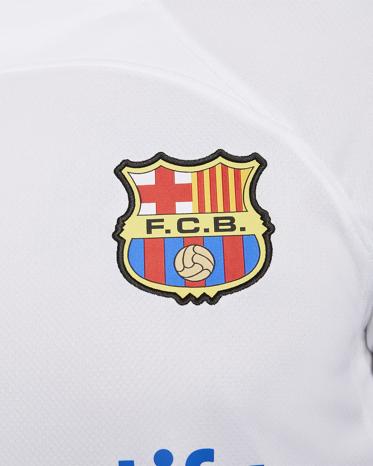 Nike Men's FC Barcelona 2023/24 Away Stadium Jersey - White, M