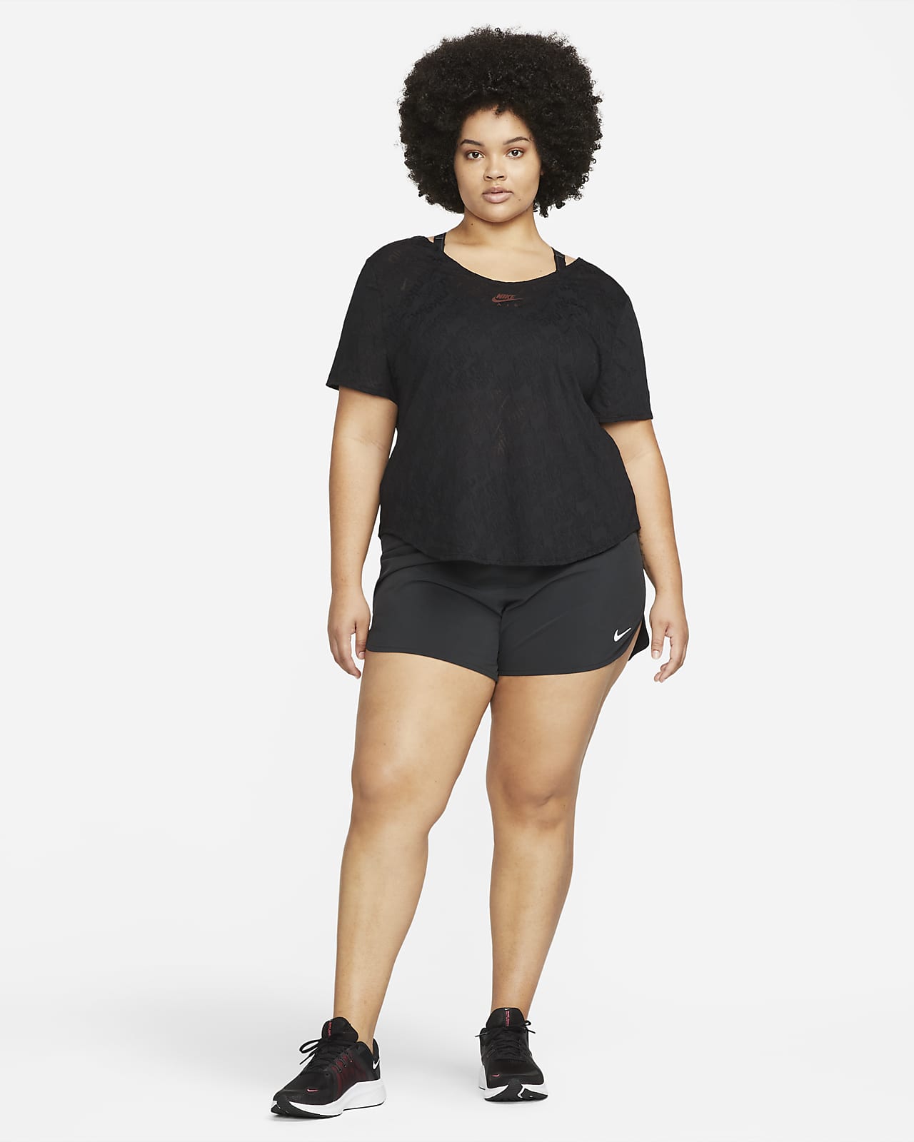 Nike Air Dri Fit Plus Short Sleeve T-shirt Black 2X
