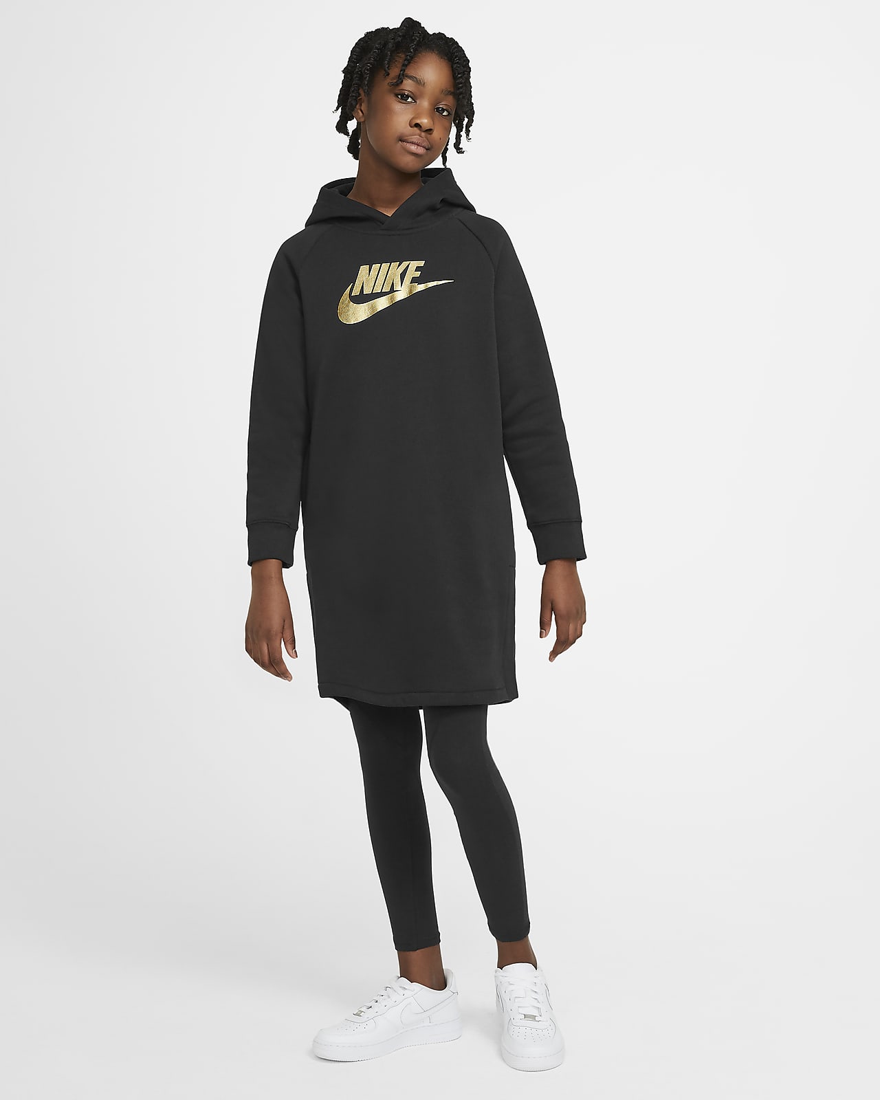 nike hoodie dress black