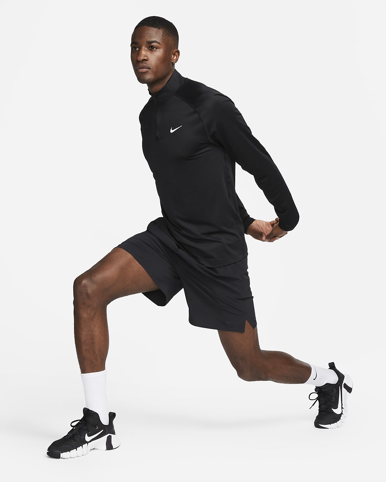 Nike Running Swoosh 1/4 Zip Dri-fit Top in Blue