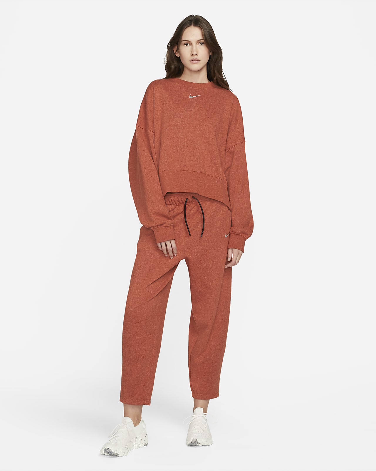Maglia a girocollo oversize in fleece Nike Sportswear Collection Essentials  - Donna. Nike IT