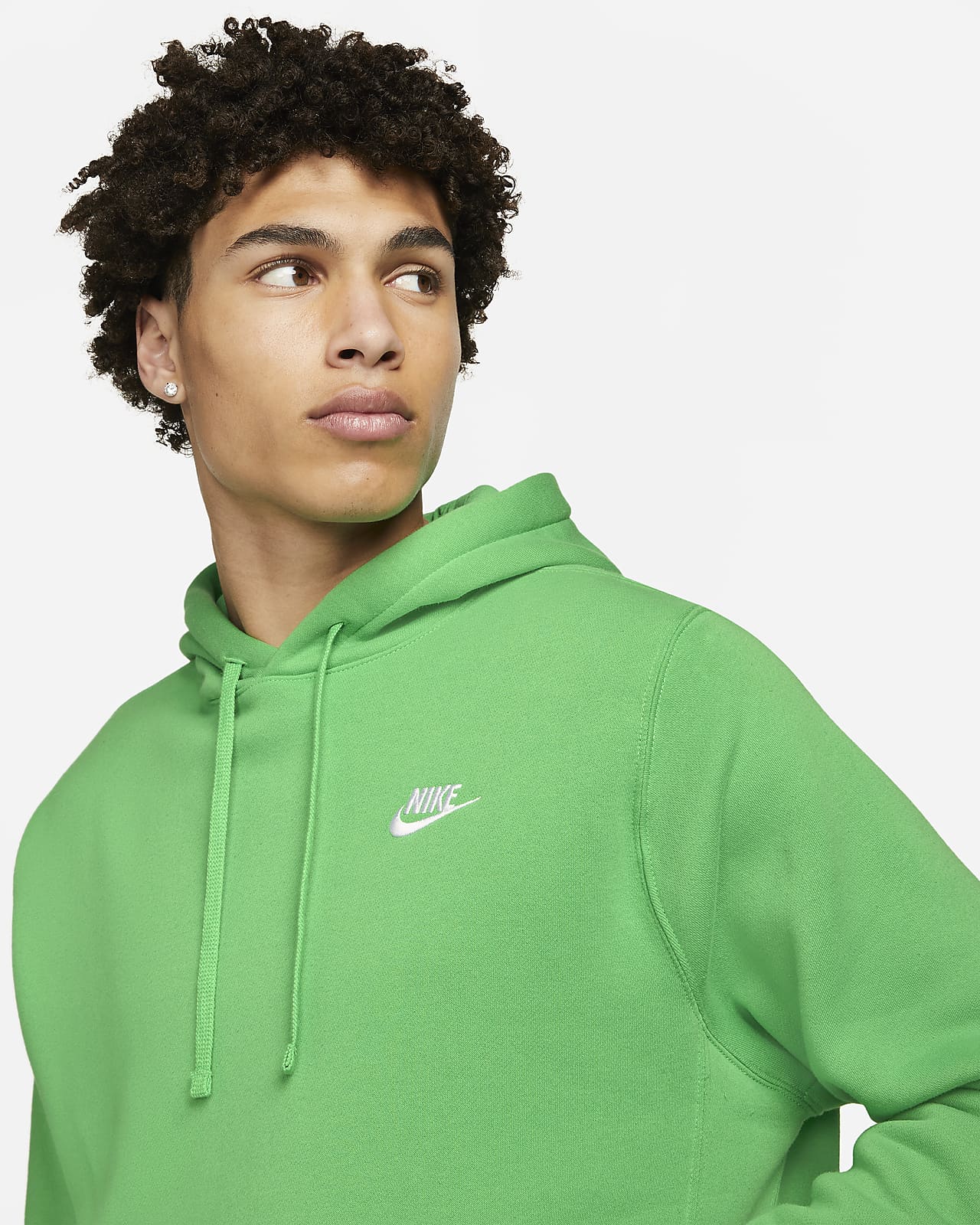 men's nike sportswear club fleece pullover hoodie green