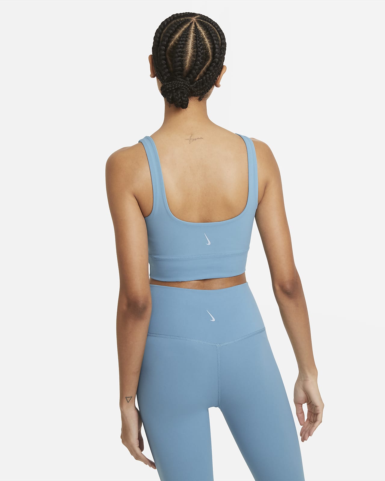 blue yoga top