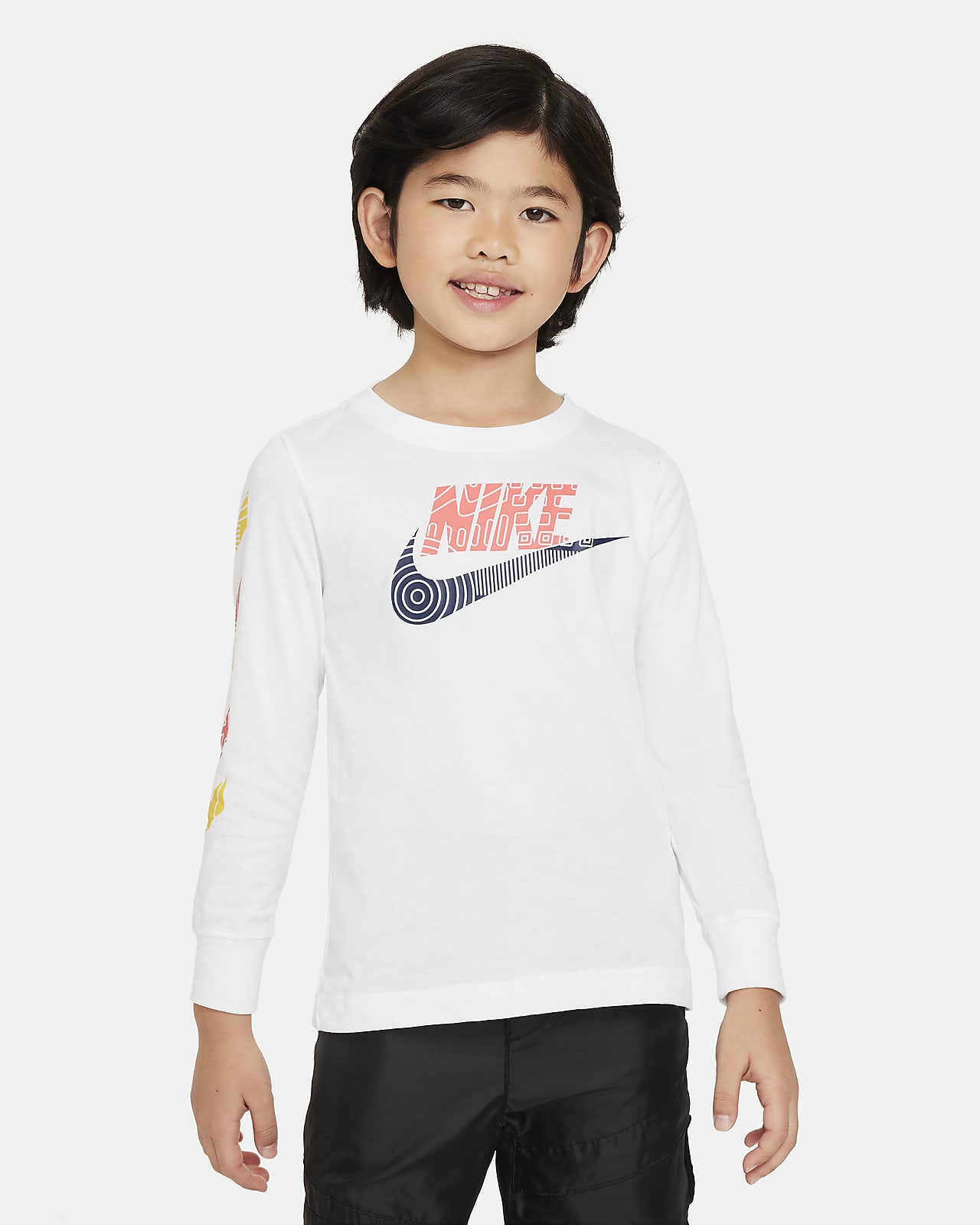Nike Futura Hazard Tee T-Shirt. Nike Long Little Kids Sleeve Tread JP