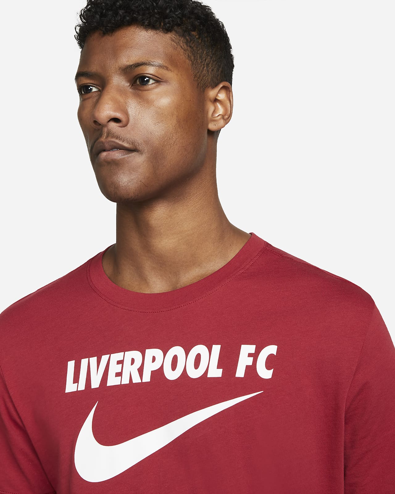 Liverpool F.C. Swoosh Men's Football T-Shirt. Nike ID
