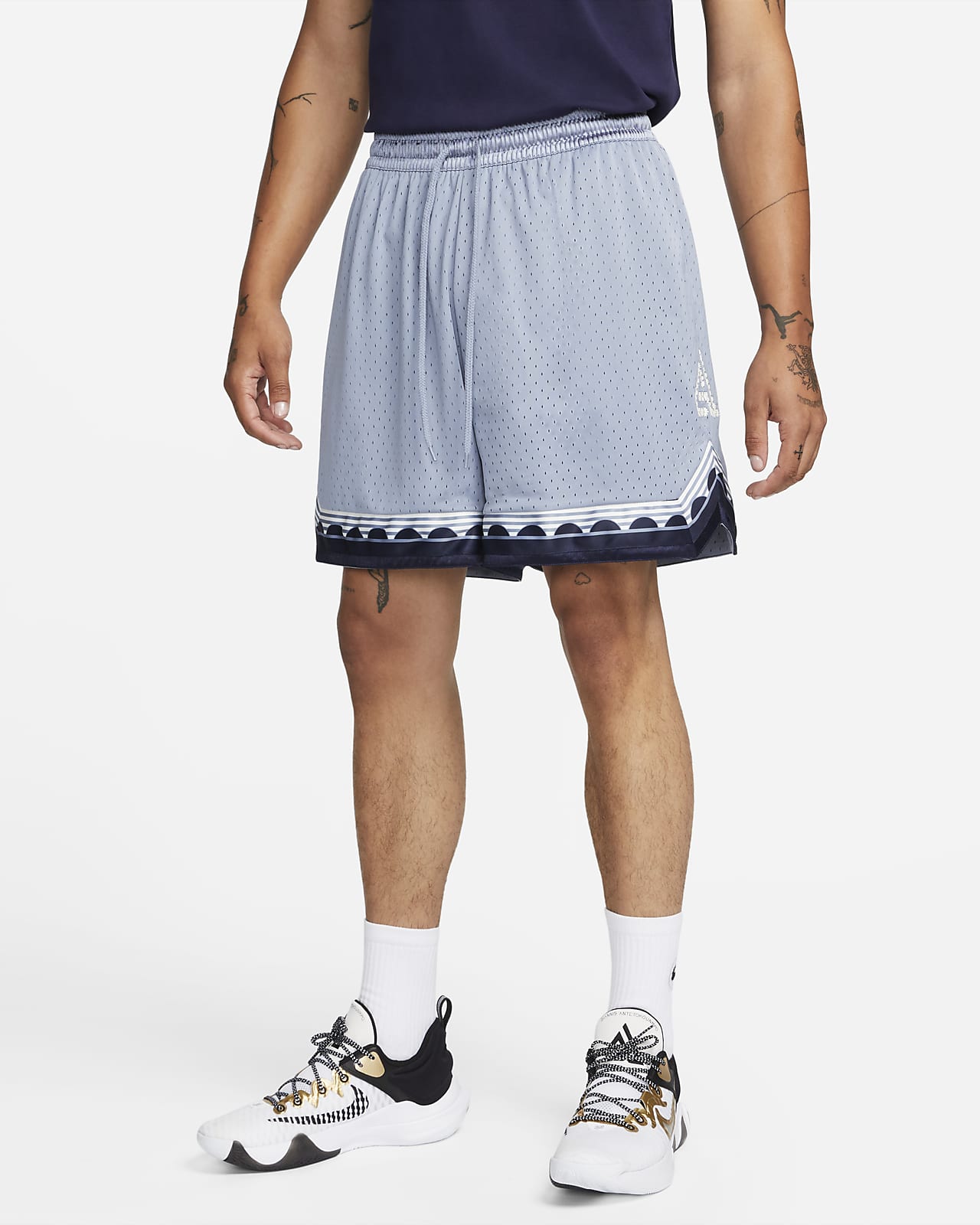 Giannis Nike Dri-FIT basketshorts med netting til herre (15 cm)
