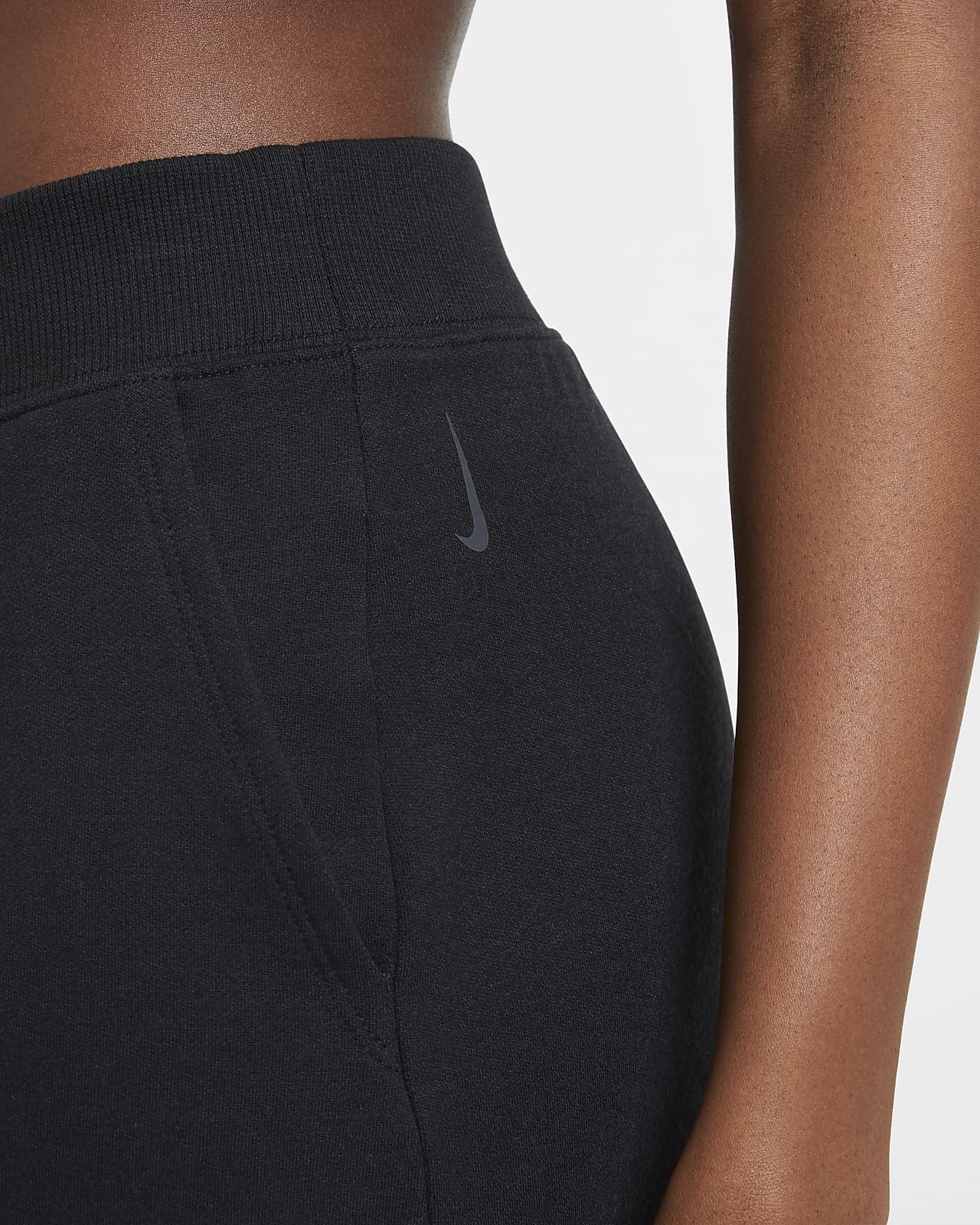 Nike Yoga Luxe Women Plus 3X Black Athletic Comfort PullOn Crop Fleece