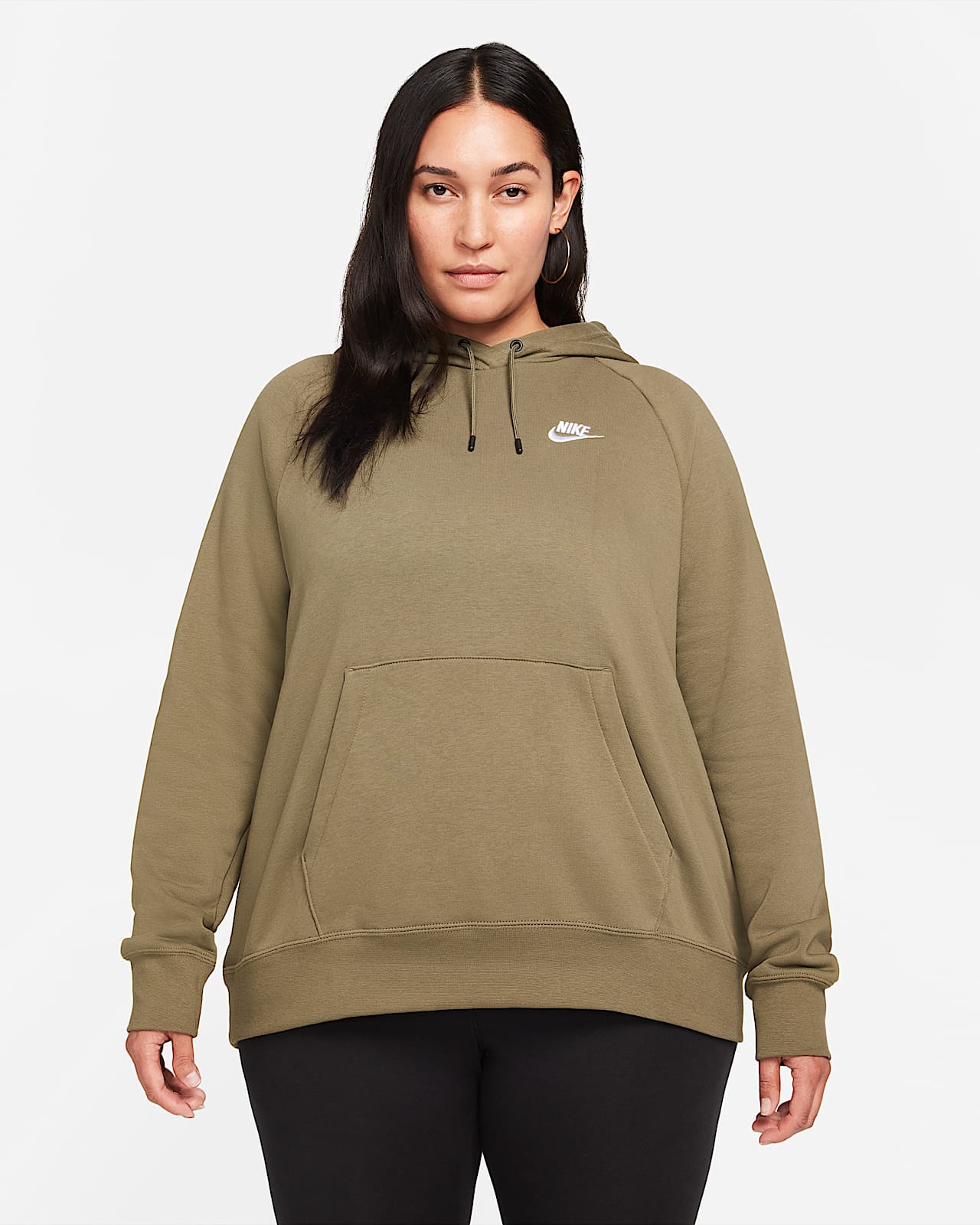 Sudadera con capucha sin cierre de tejido Fleece para mujer Nike Sportswear  Essential (talla grande). Nike.com