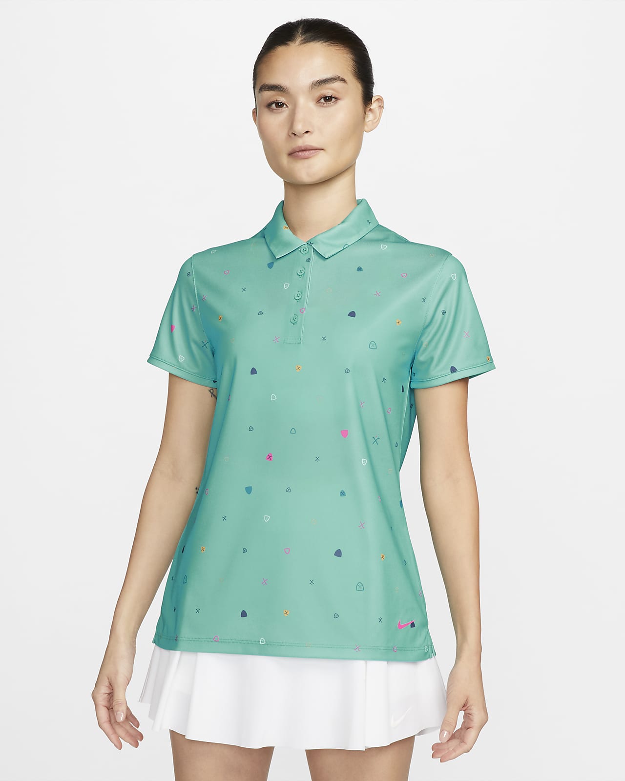 nike printed golf polo