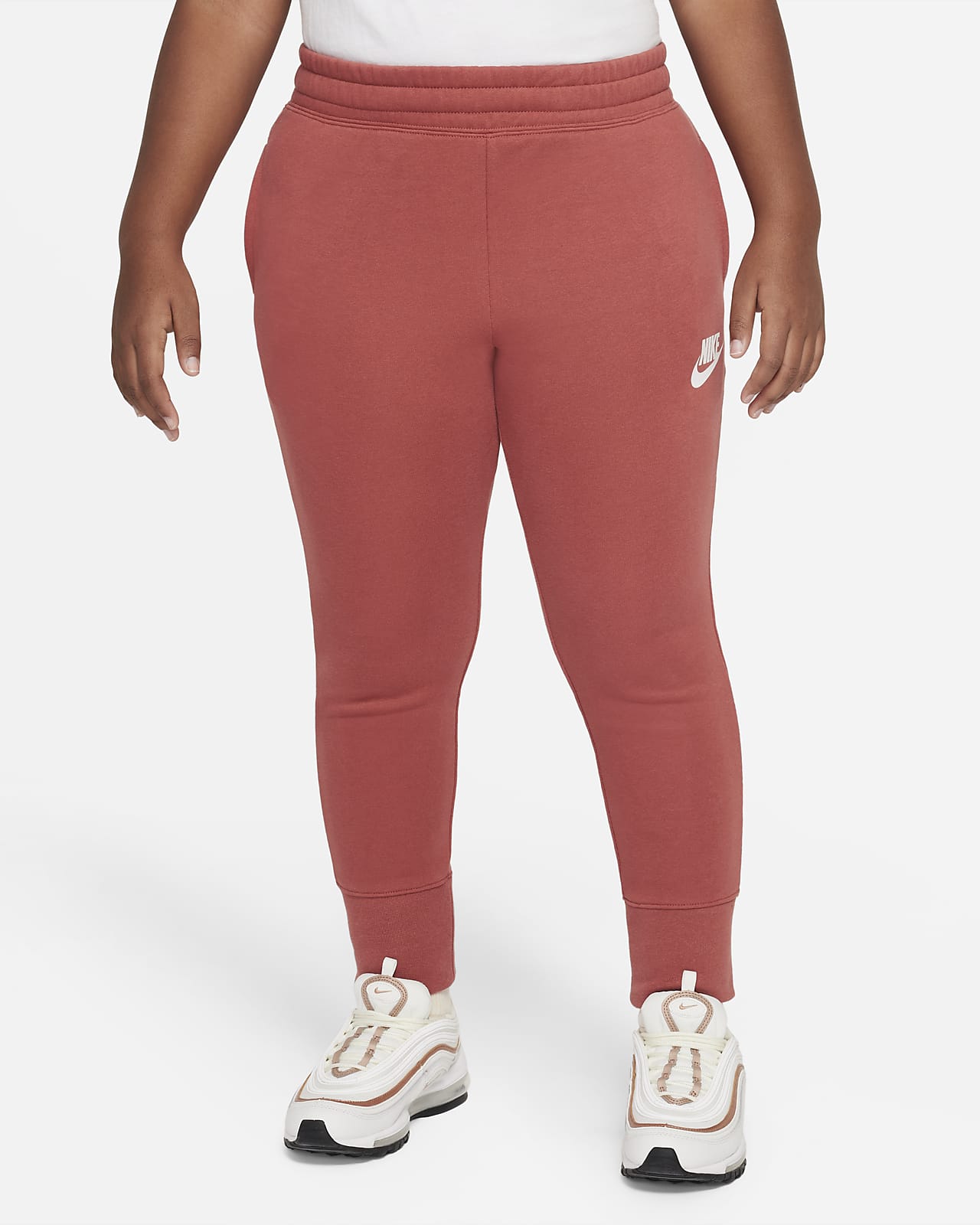 Nike Sportswear Club Nauwsluitende meisjesbroek van sweatstof (grotere  maten). Nike NL