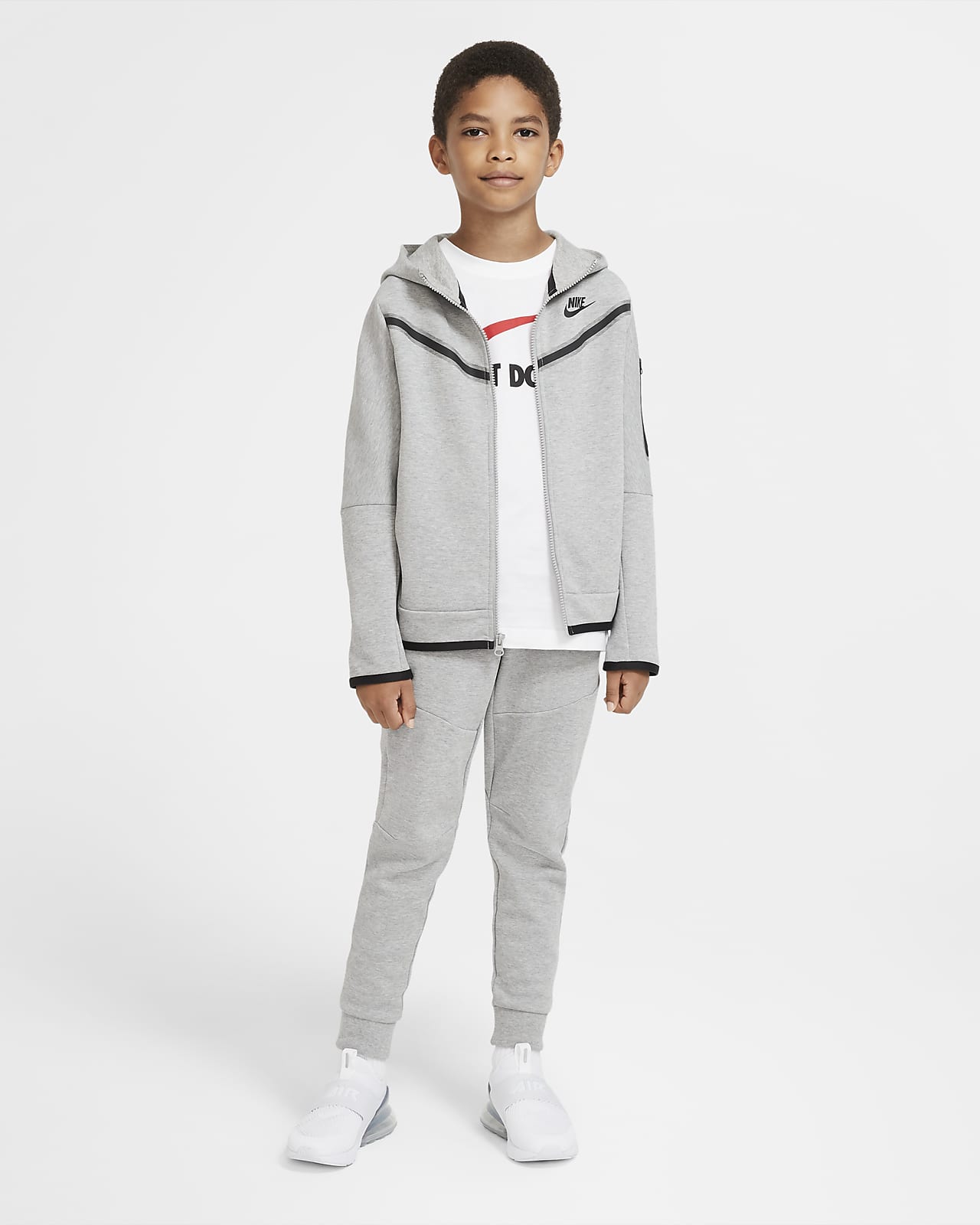 Grey Nike Tech Fleece Tracksuit Children
