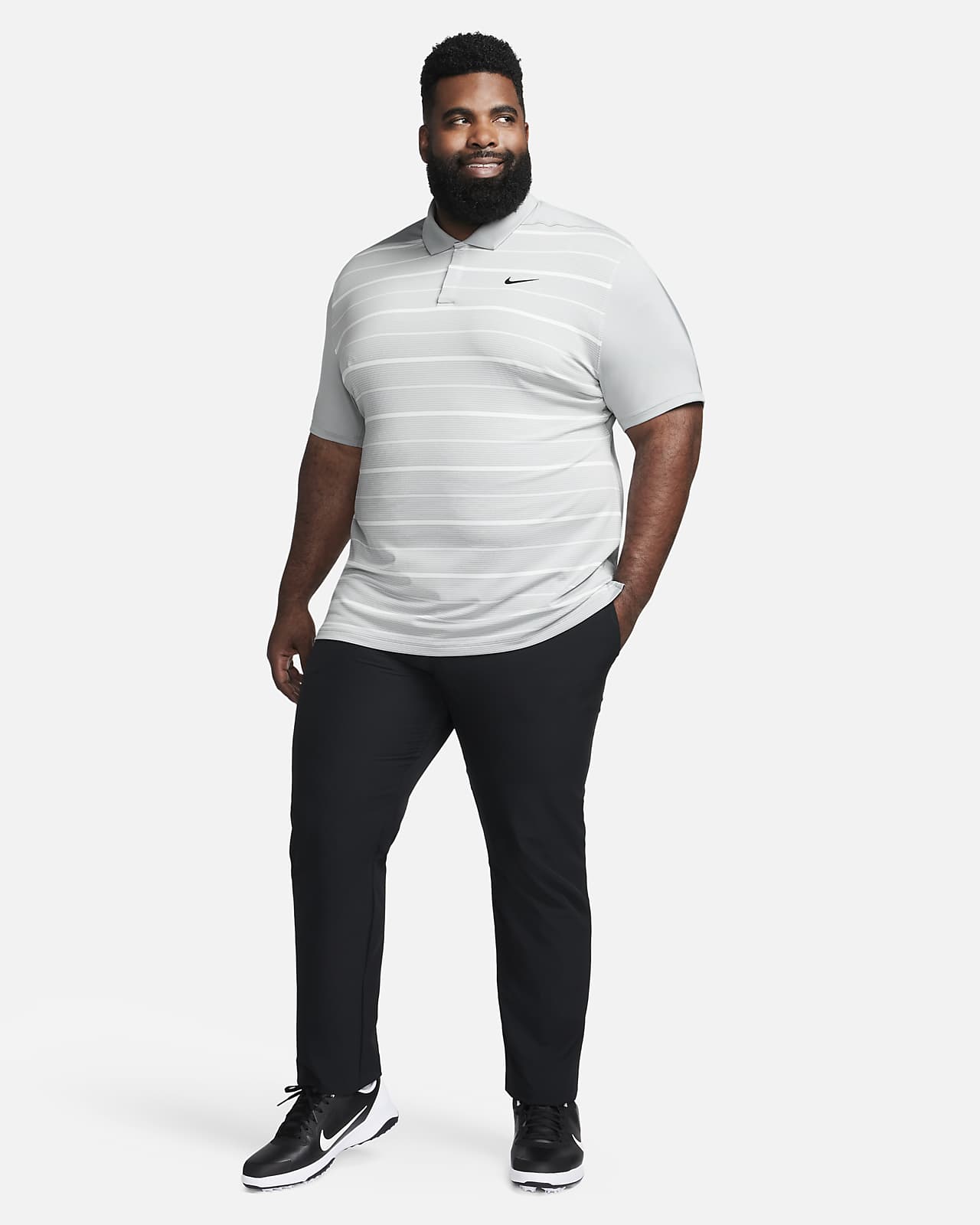 Nike Dri-Fit Tiger Woods Men's Striped Golf Polo
