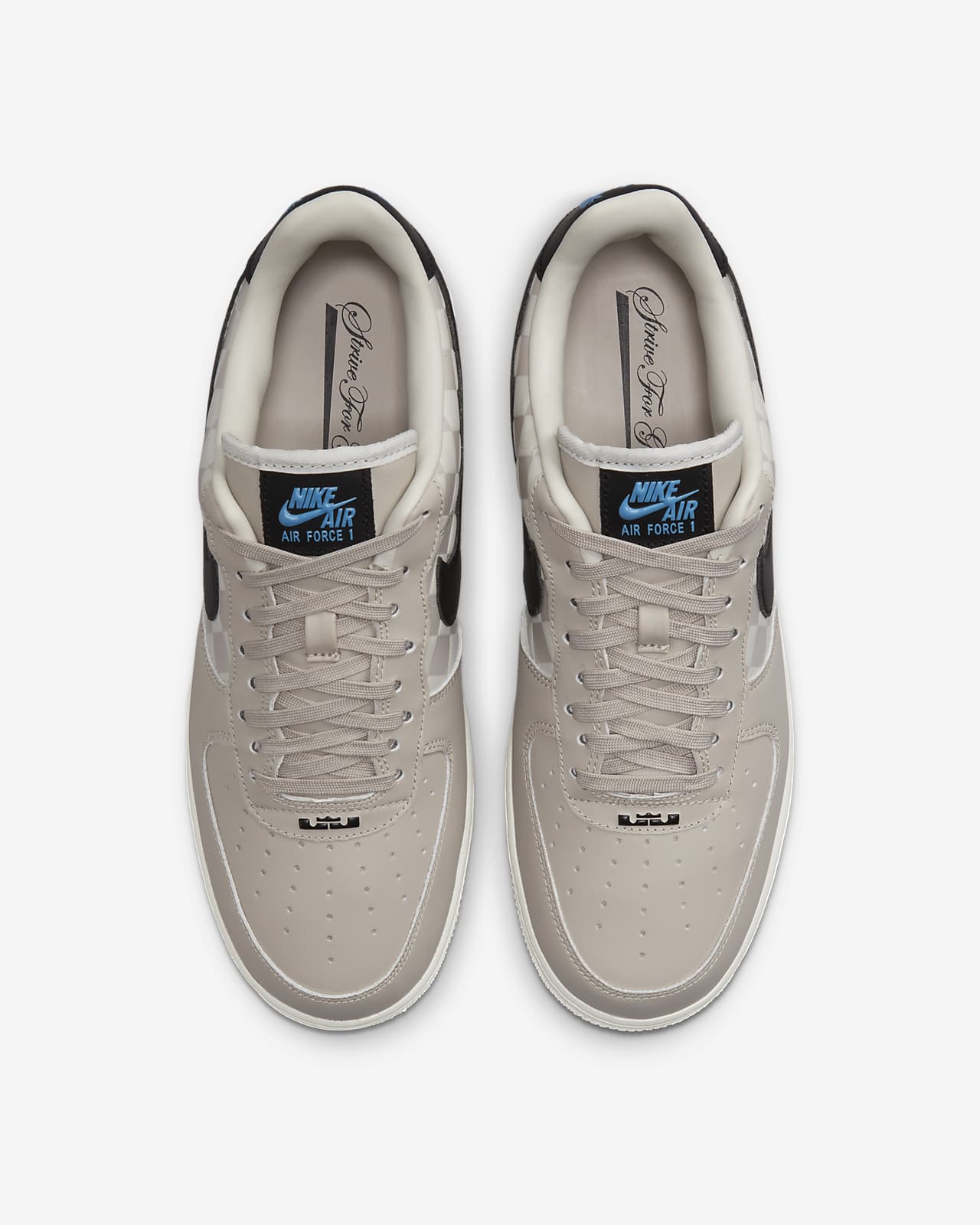 Nike Men Air Force 1 Black Shoes, Size: 7