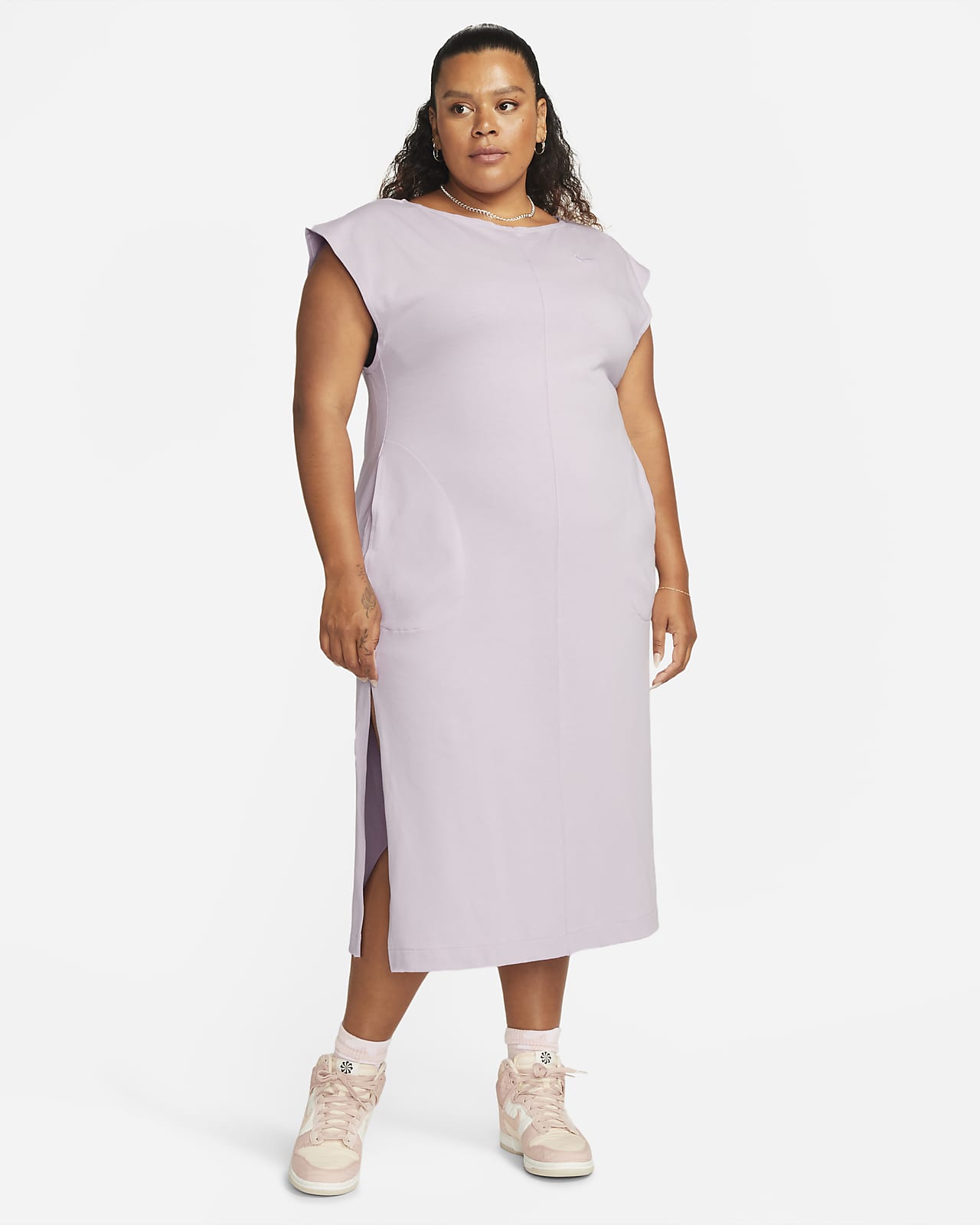 Women's Short-Sleeve Midi Dress (Plus Size). Nike.com