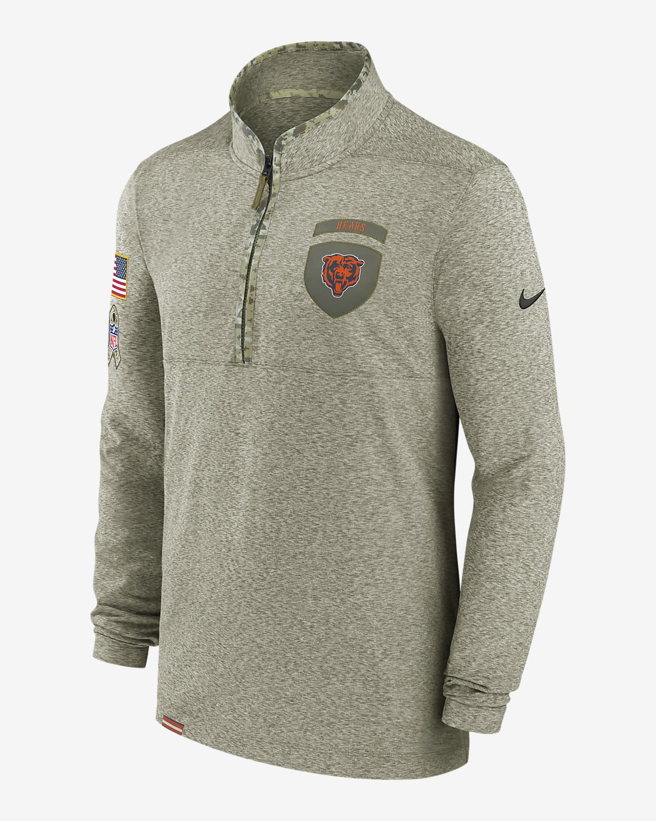 Nike Dri-FIT Salute to Service (NFL Chicago Bears) Men's 1/4-Zip Jacket.  Nike.com